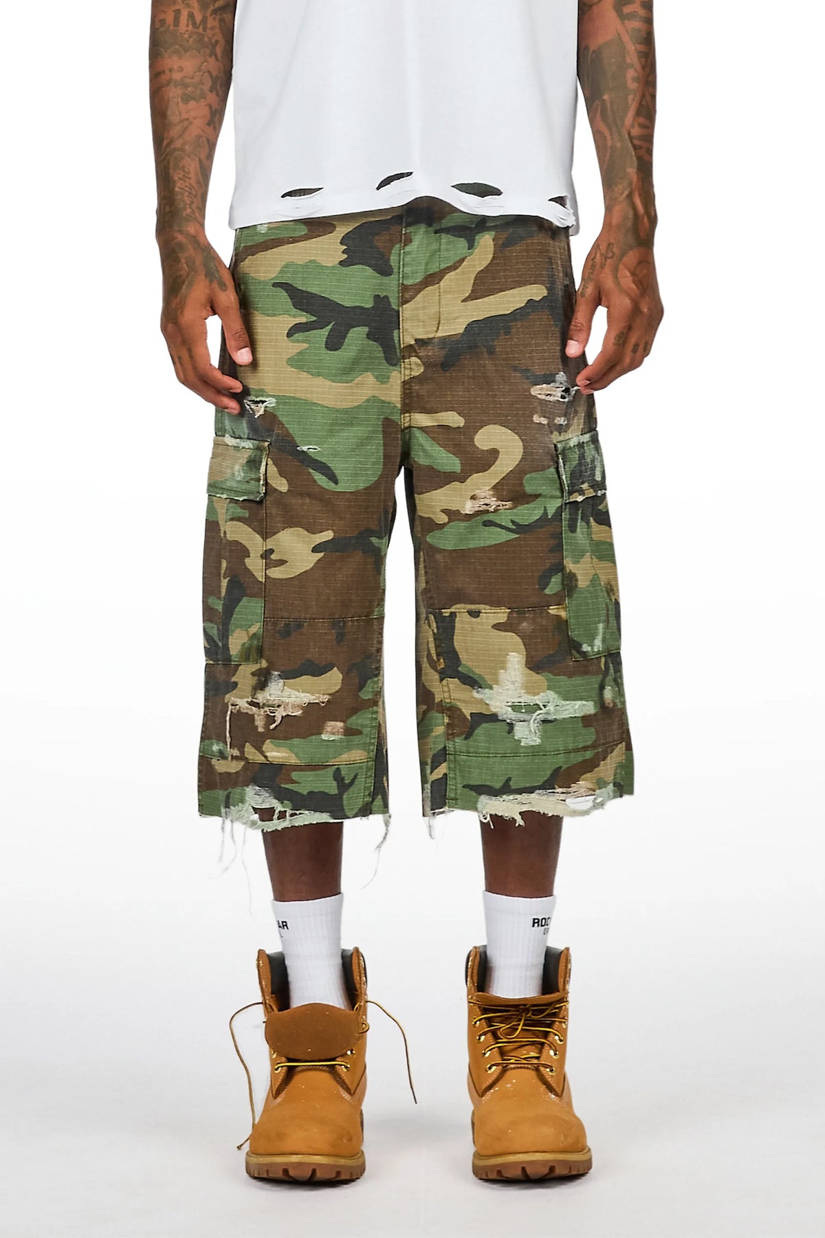 Bronsen Camo Cargo Jort