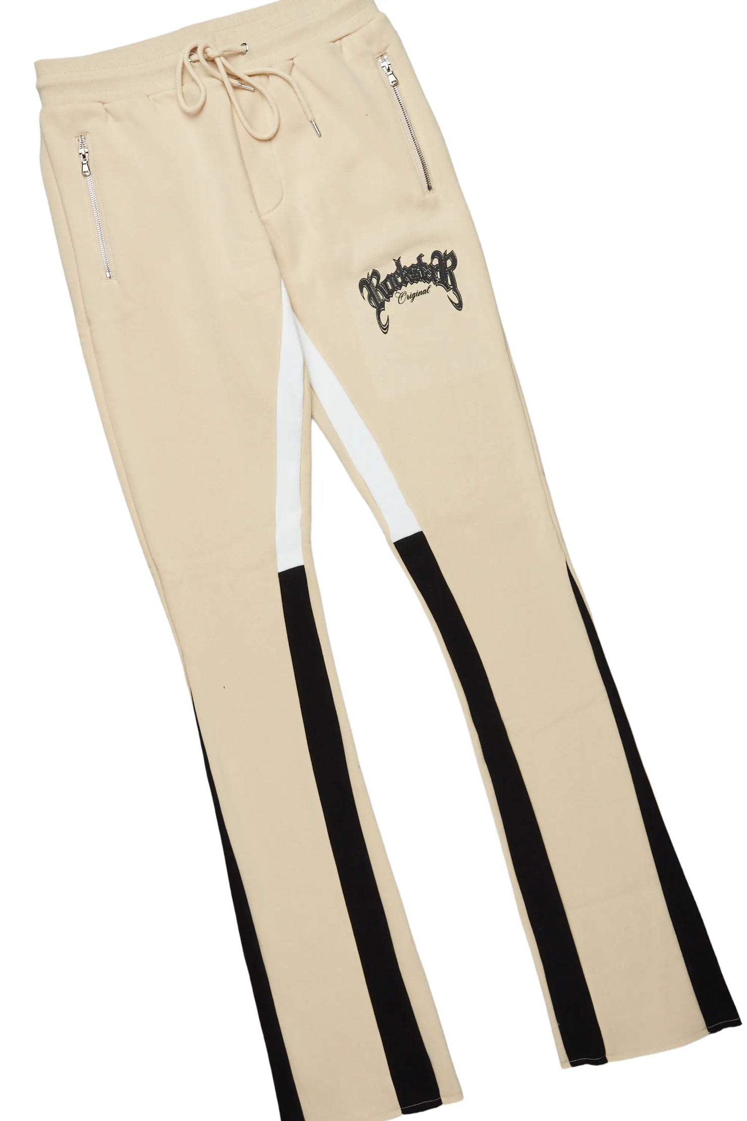 Yarden Black/Beige T-Shirt Stacked Flare Track Set