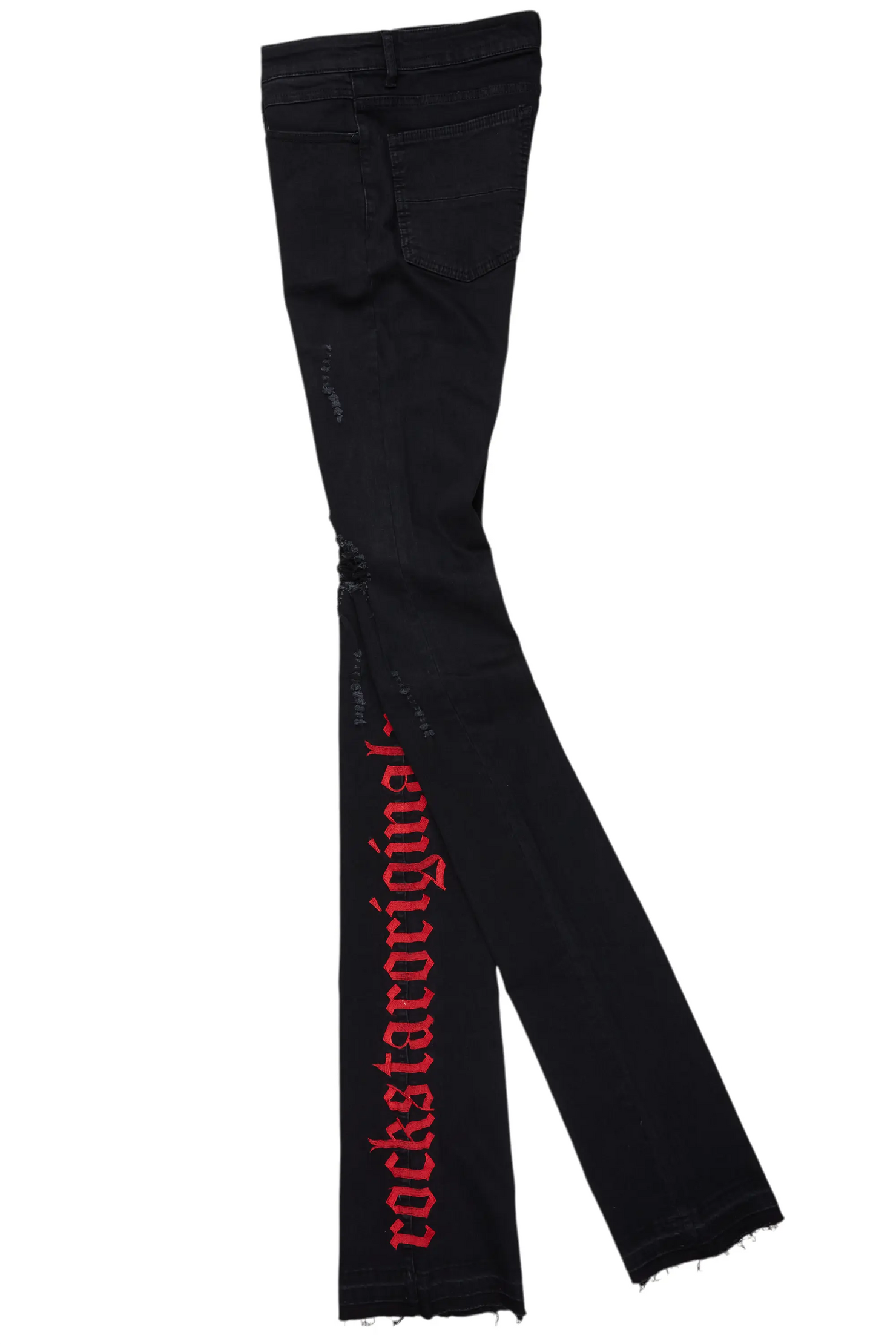 Colette Black Super Stacked Flare Jean