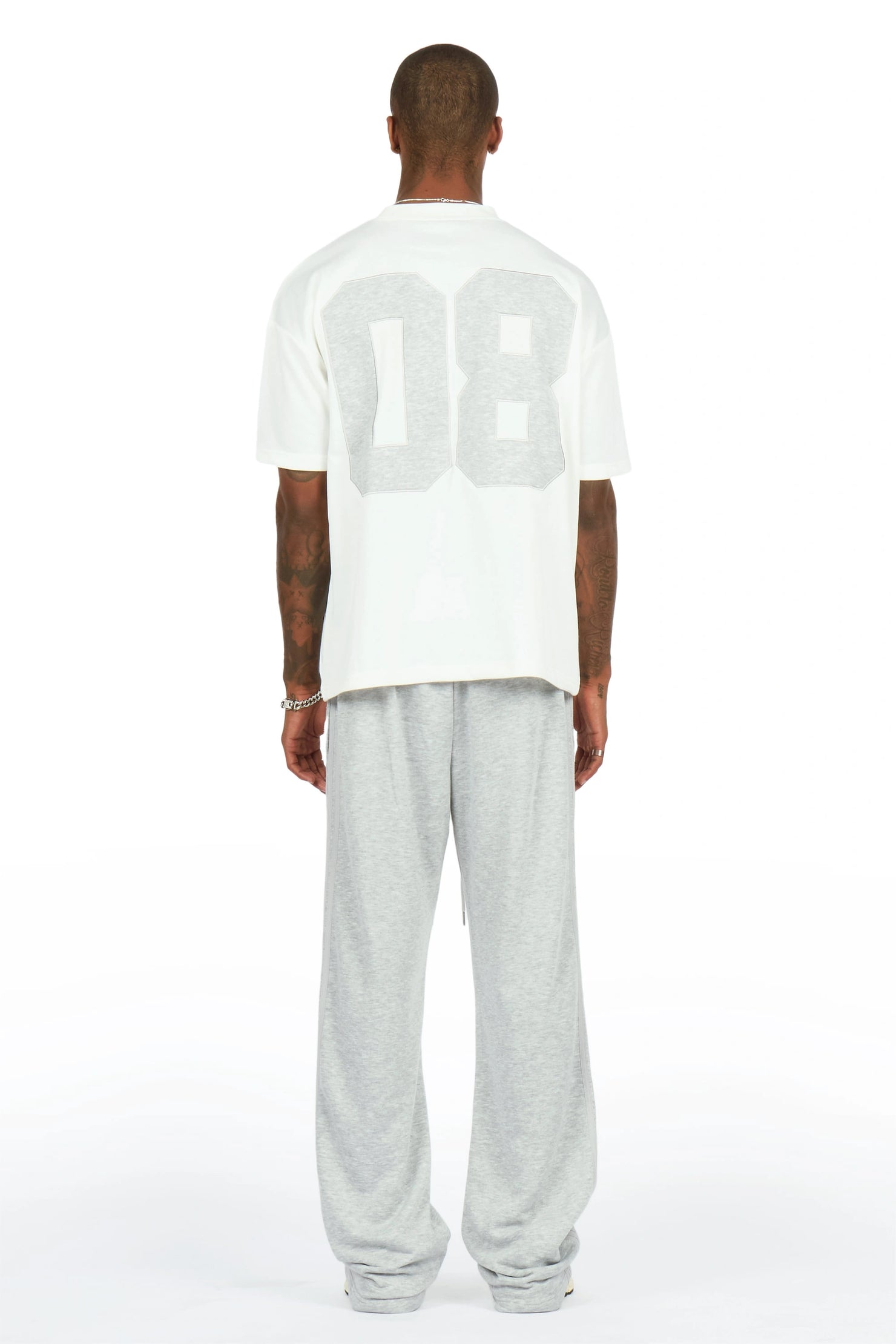 Zymir Heather Grey French Terry Chenille Tee/ French Terry Relaxed Track Set
