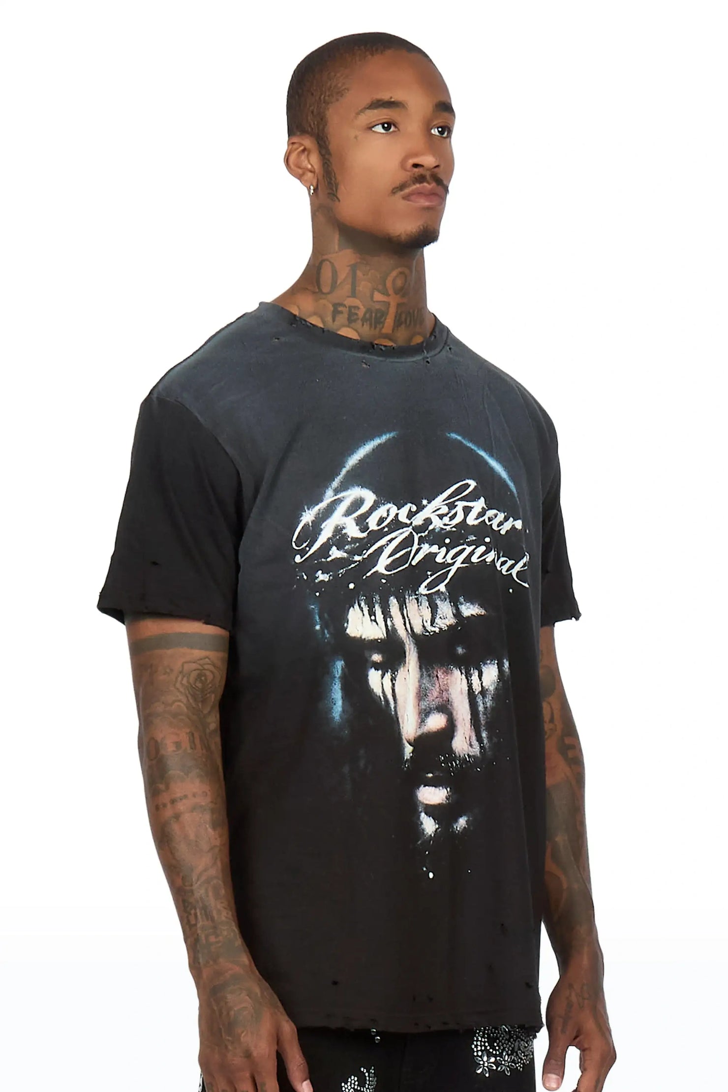 Graves Black Oversized Graphic T-Shirt