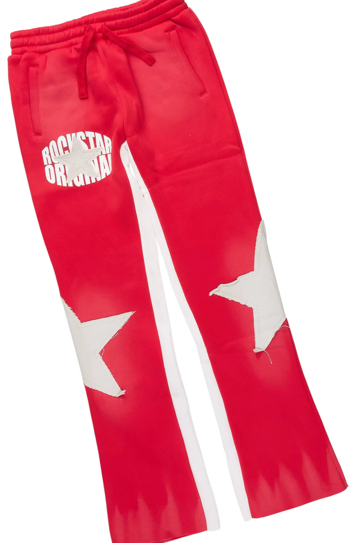 Boys States 2.0 Red/Heather Grey Stacked Hoodie Track Set