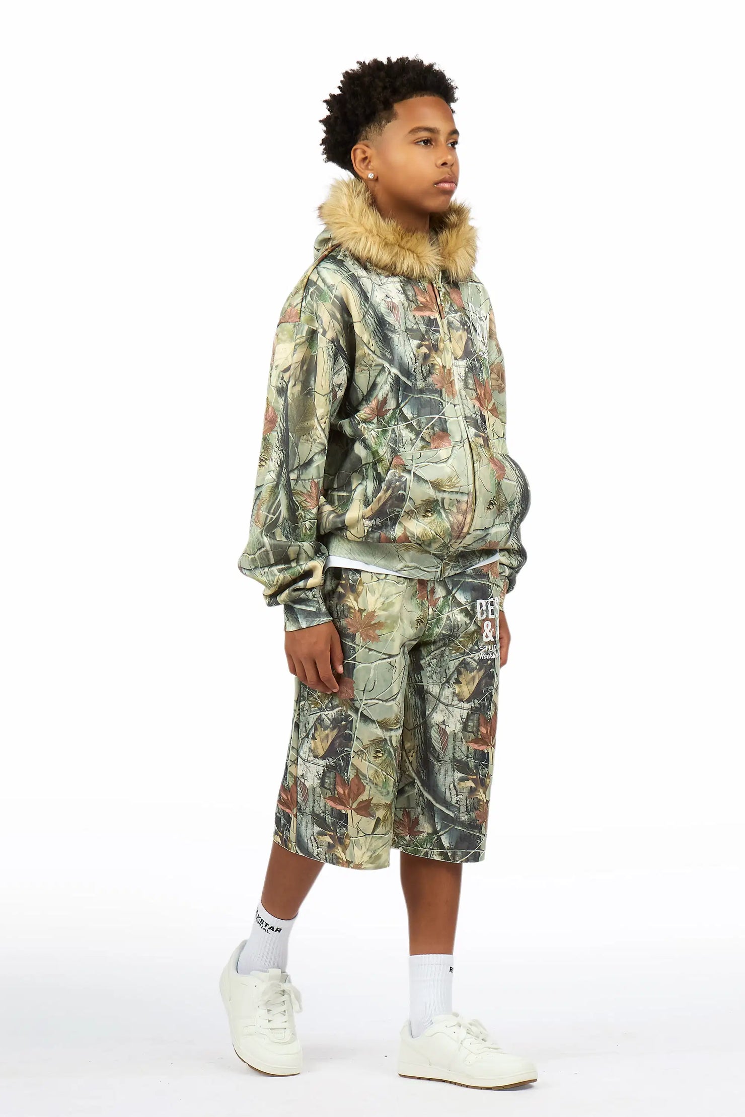Boys Sid Tree Camo Jort Set
