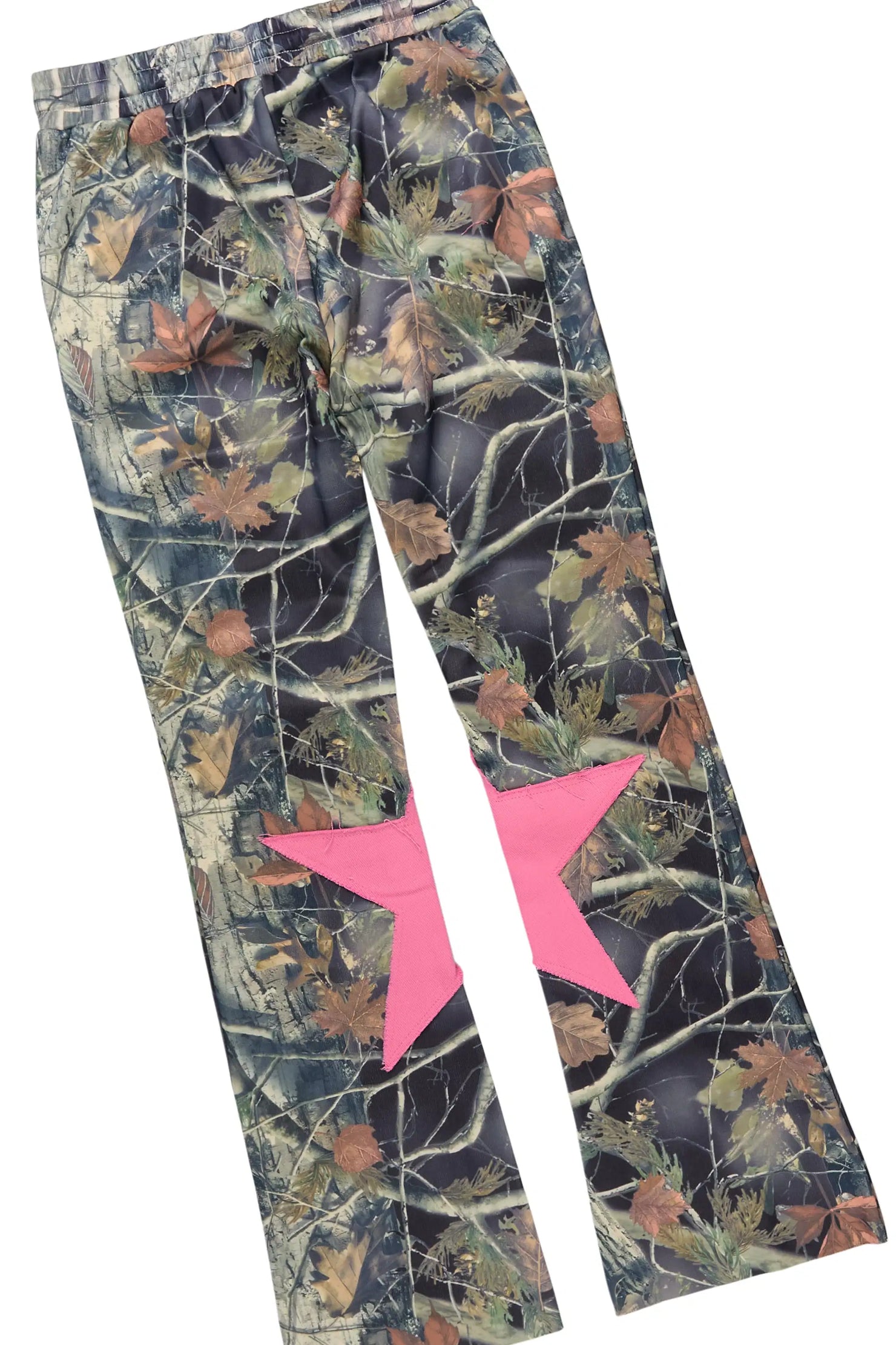 Girls Delgera White/Camo Long Sleeve T-Shirt Track Set