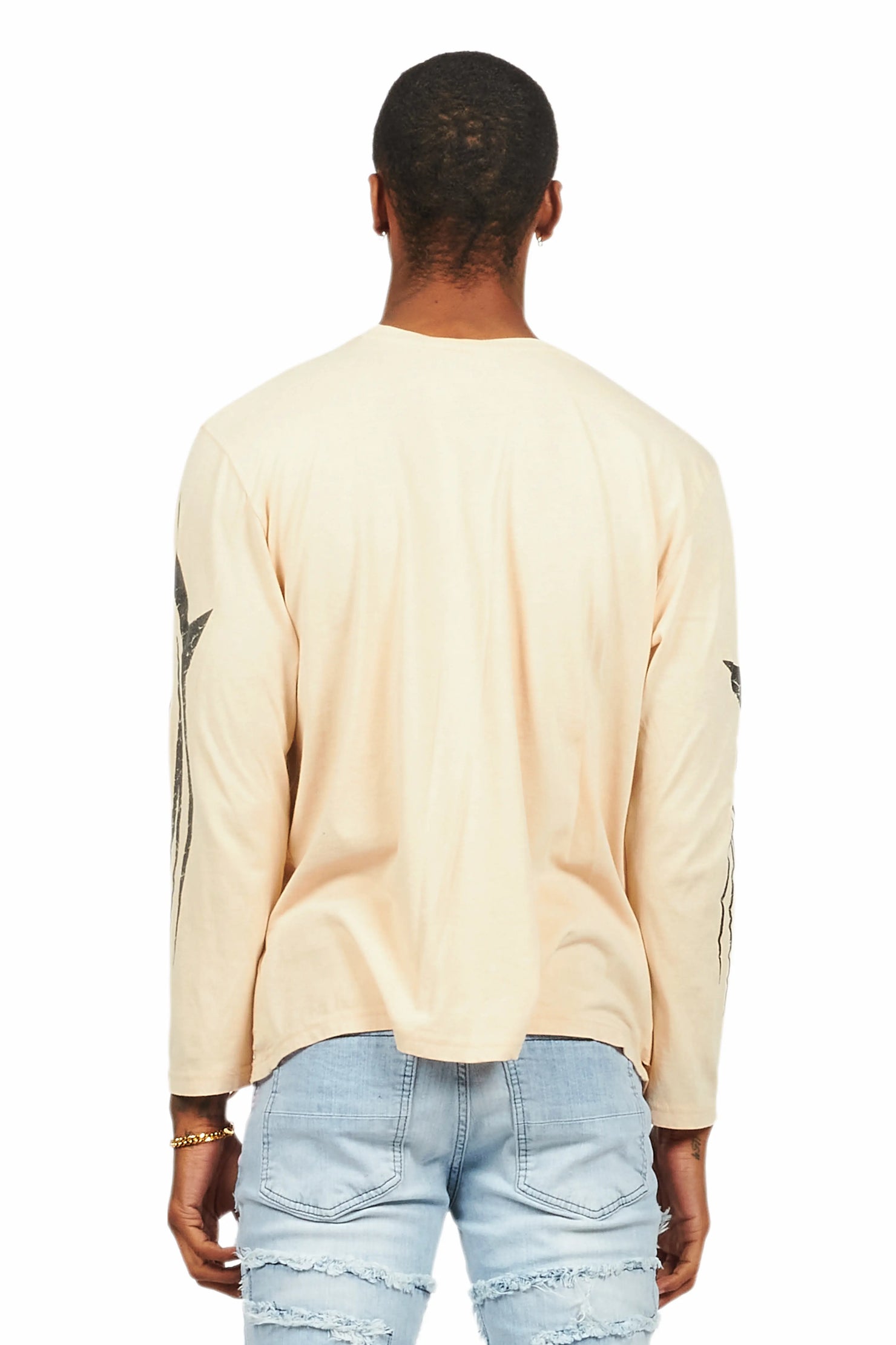Kastell Vintage Sand Long Sleeve Graphic T-Shirt