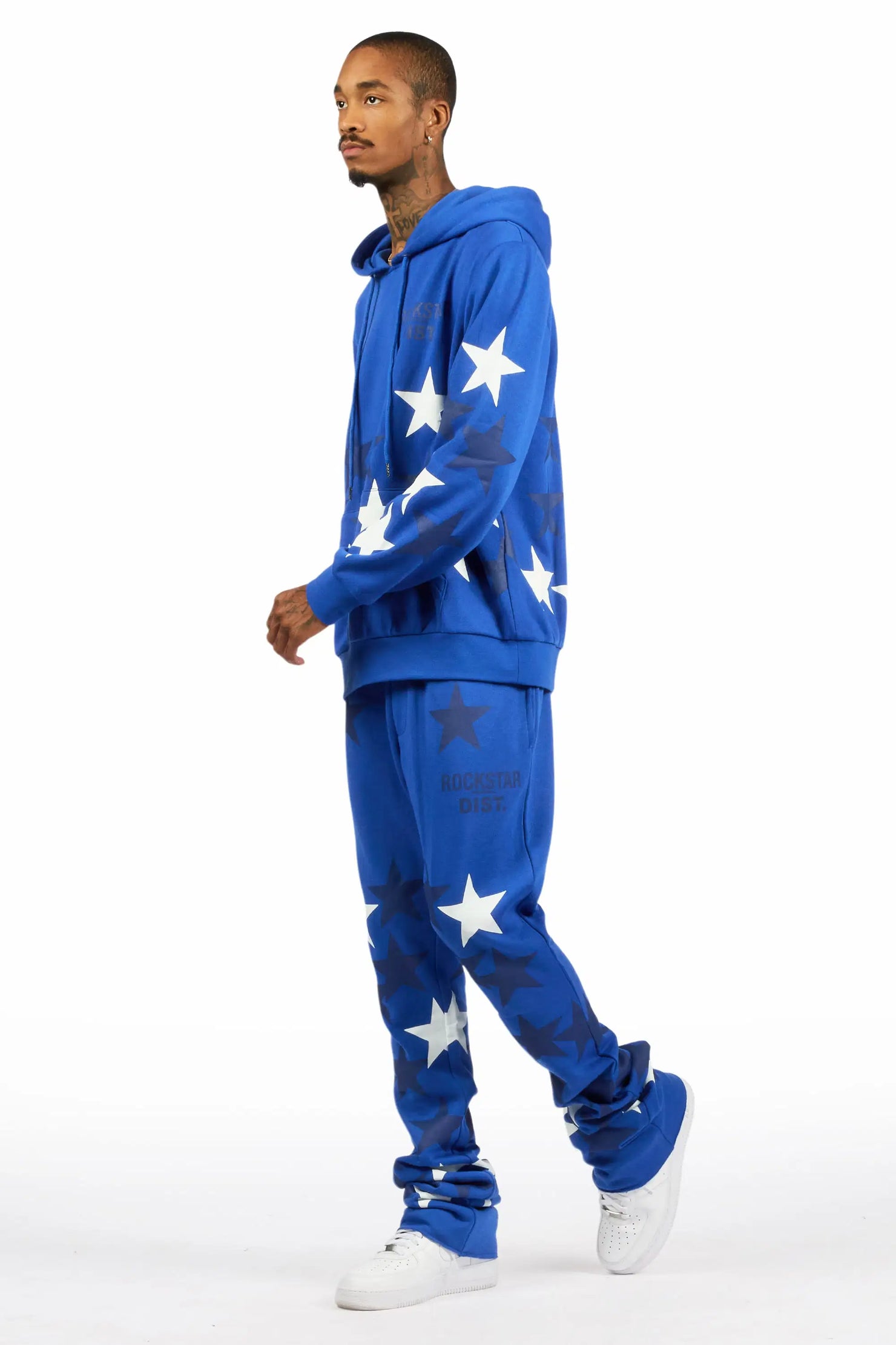 Starlane Royal Hoodie Stacked Flare Fit Track Set