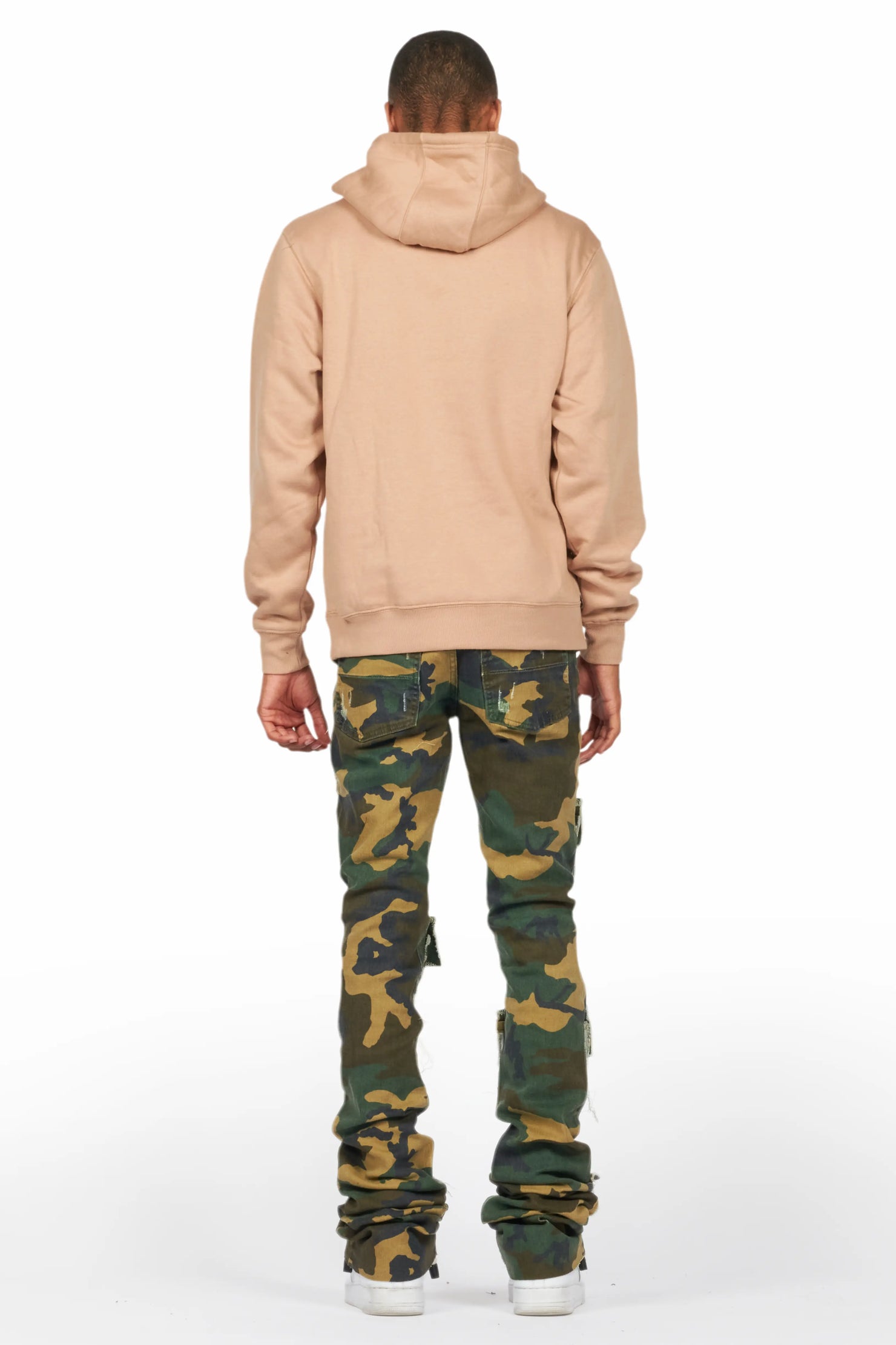 Lake Khaki Hoodie & Petrus Stacked Flare Jean Bundle