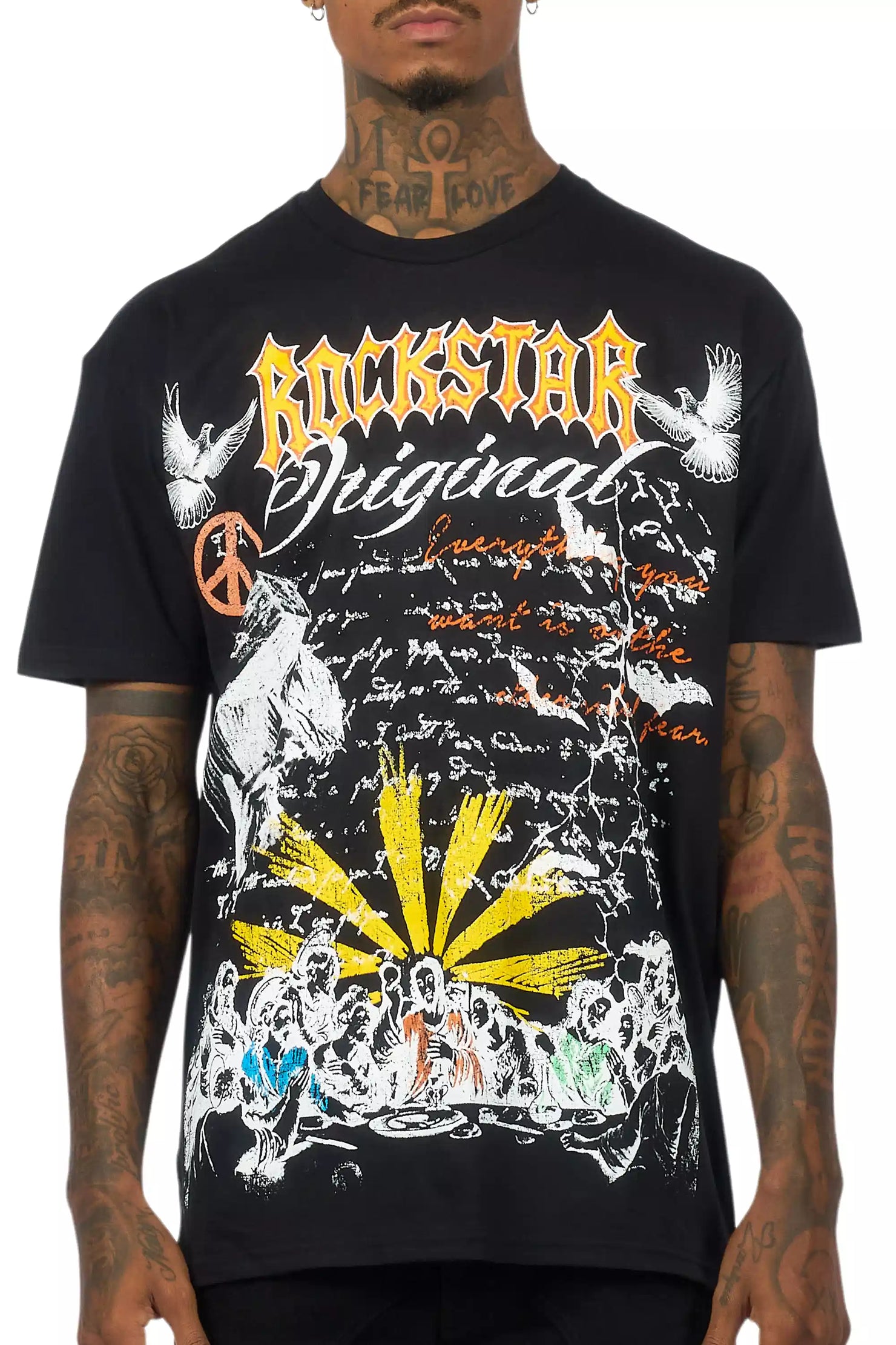 Super Sketch Black/Multi Oversized Graphic T-Shirt