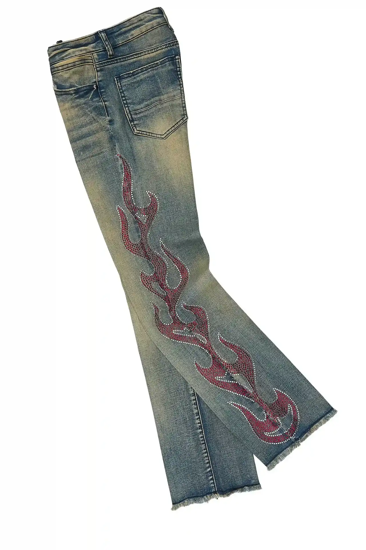 Boys Sword Vintage Blue Stacked Flare Jean