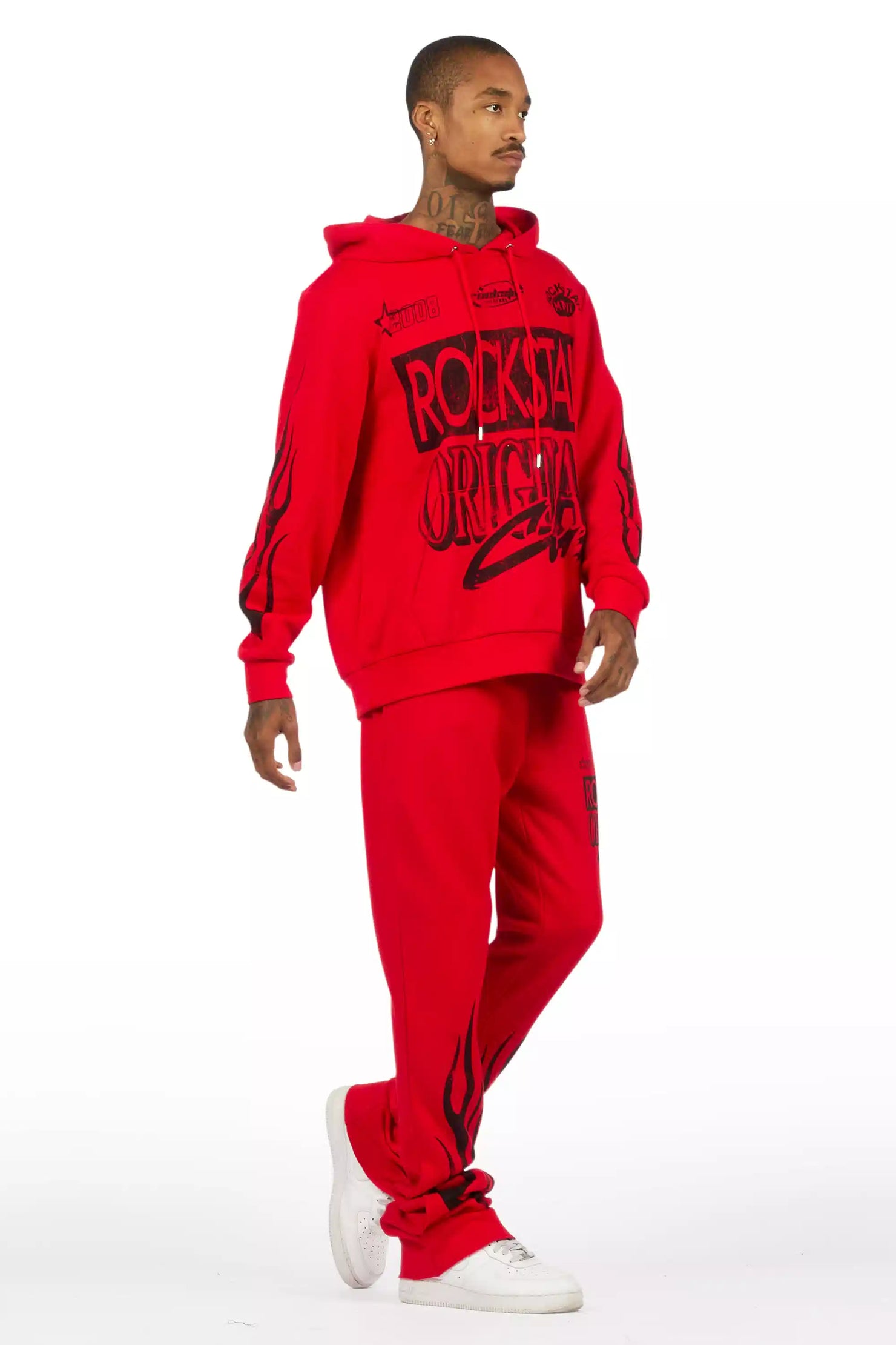 Rylok Red/Black Hoodie Stacked Track Set