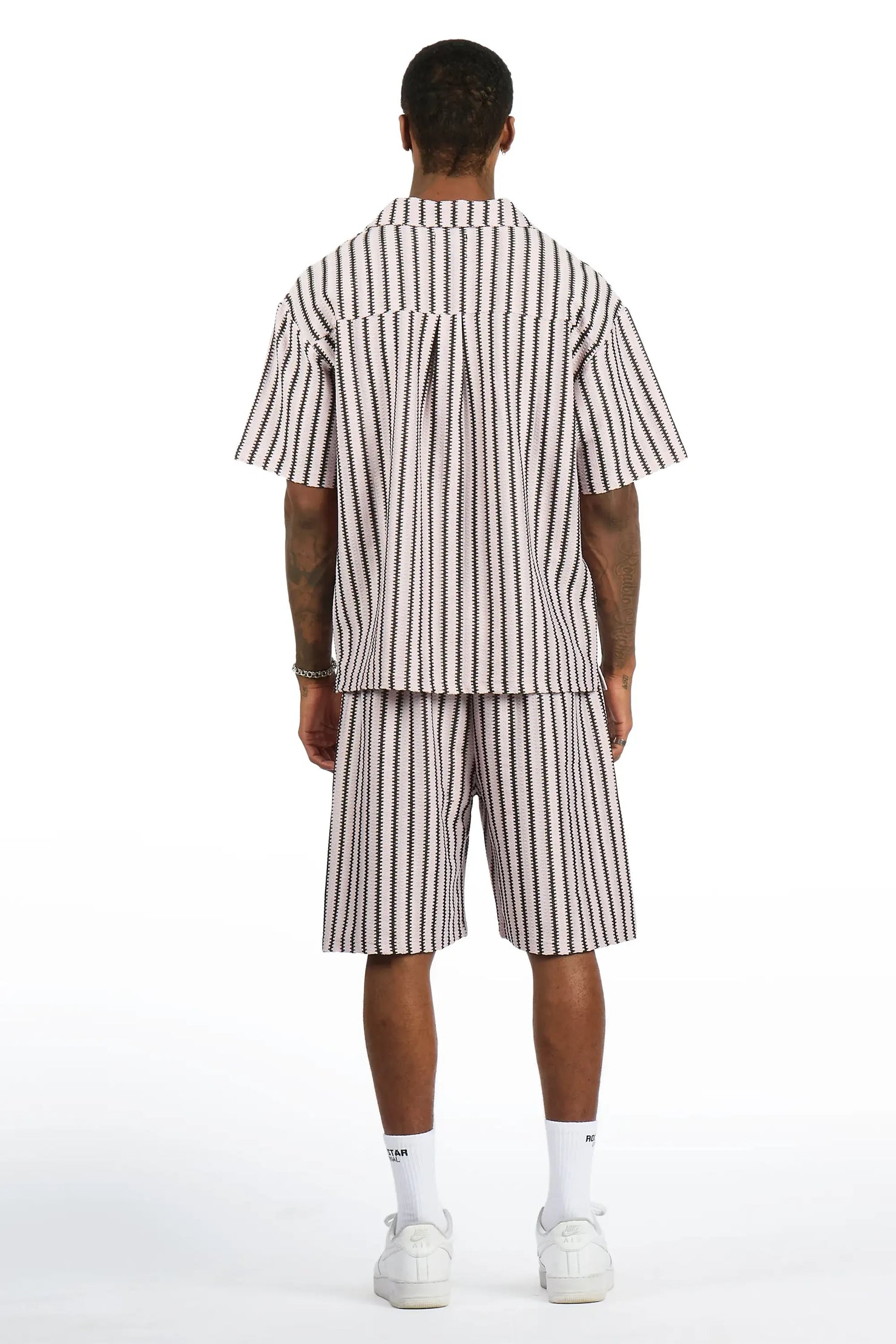 Gerald Mauve Button Down Shirt/Short Set