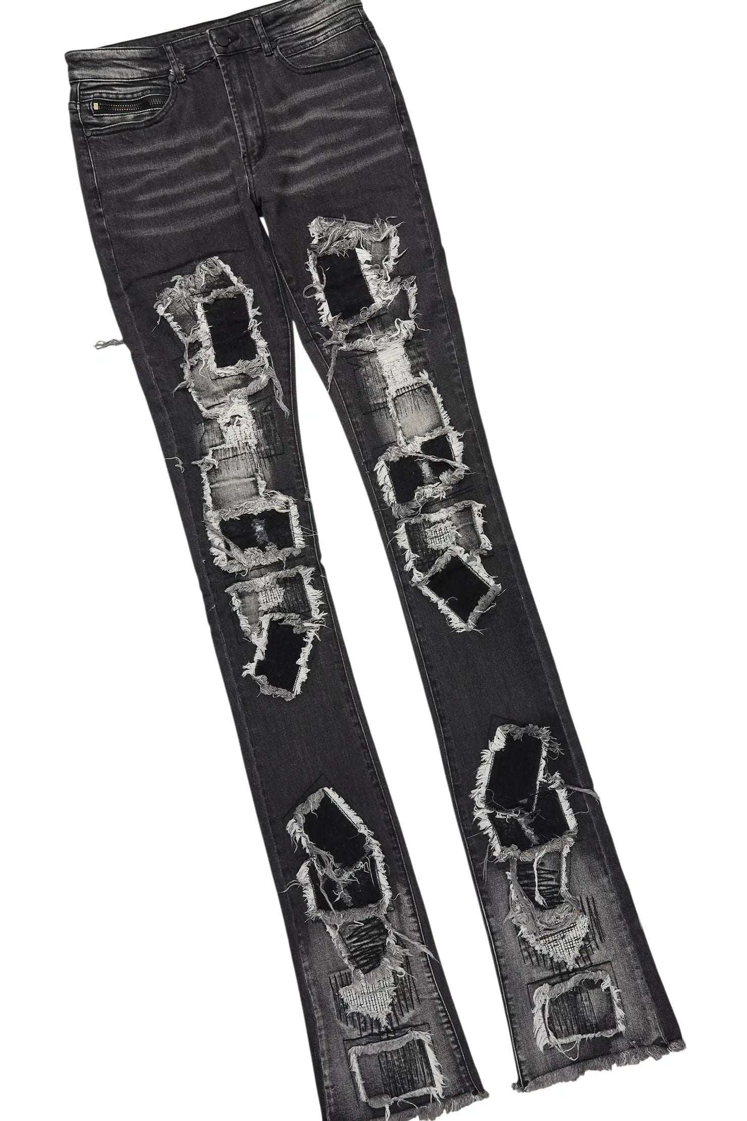 All Seeing Eyes Heather Grey T-Shirt/Super Stacked Flare Jean Bundle