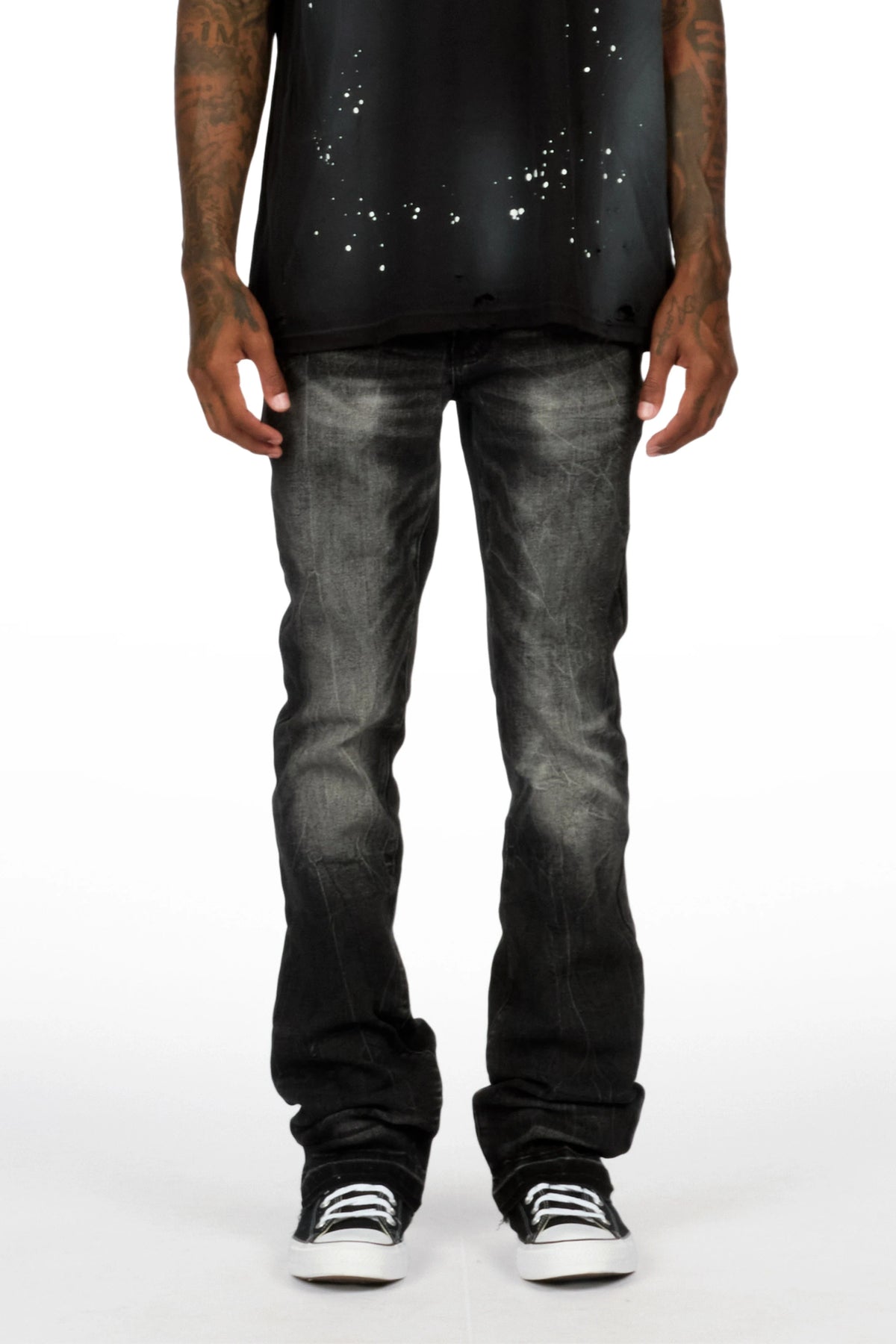 Clodd Dark Grey Stacked Jean