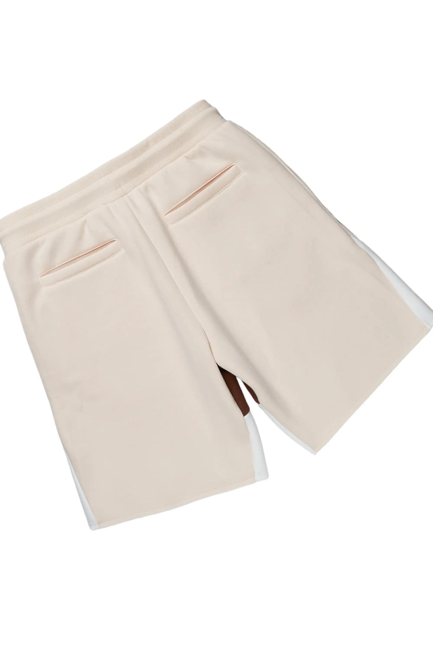 Yash White/Beige T-Shirt Short Set