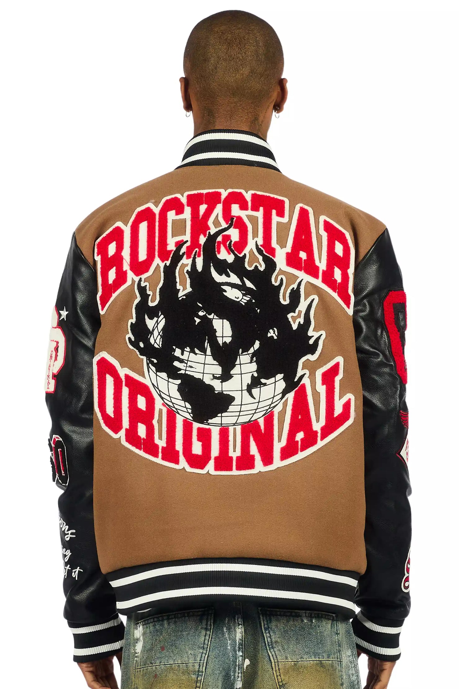 Gallant Beige Varsity Jacket