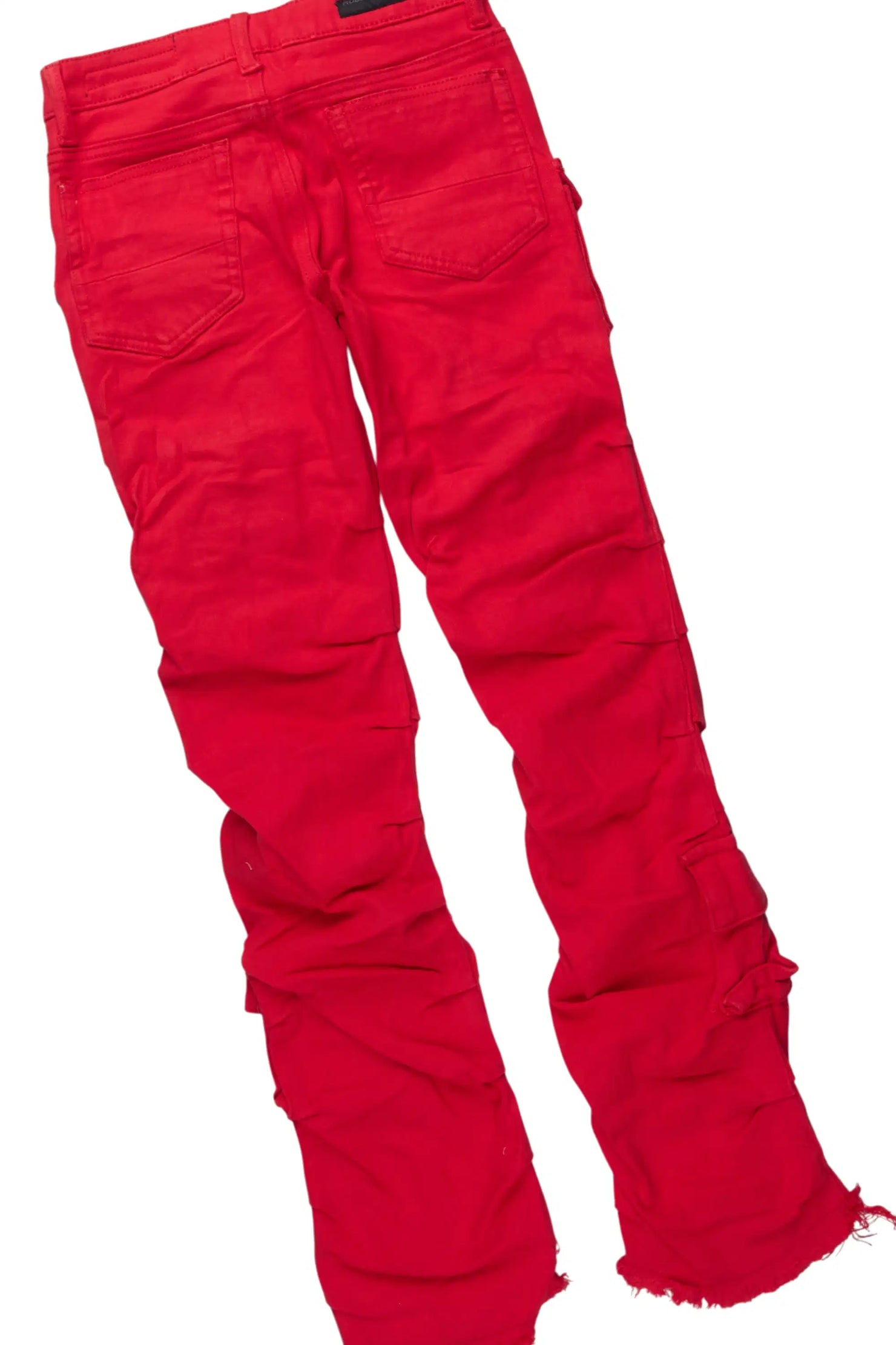 Girls Palmira Black Hoodie & Gentry Red Stacked Jean Set