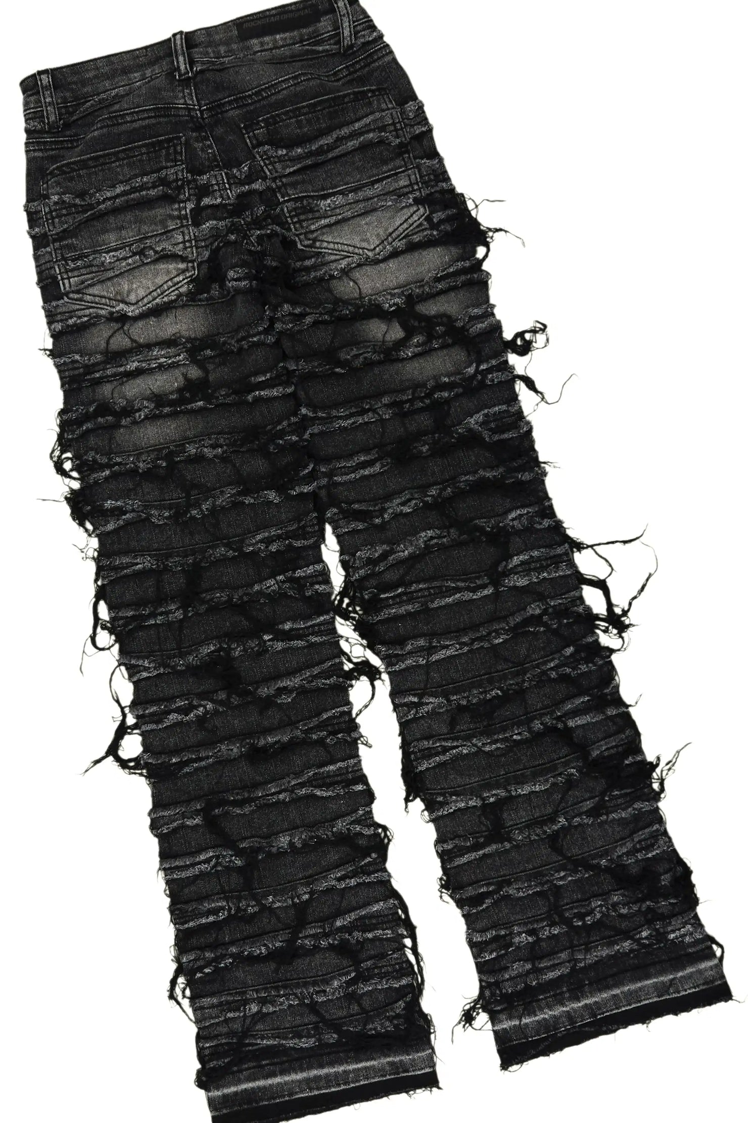 Girls Reese White/Grey T-Shirt Stacked Jean Set