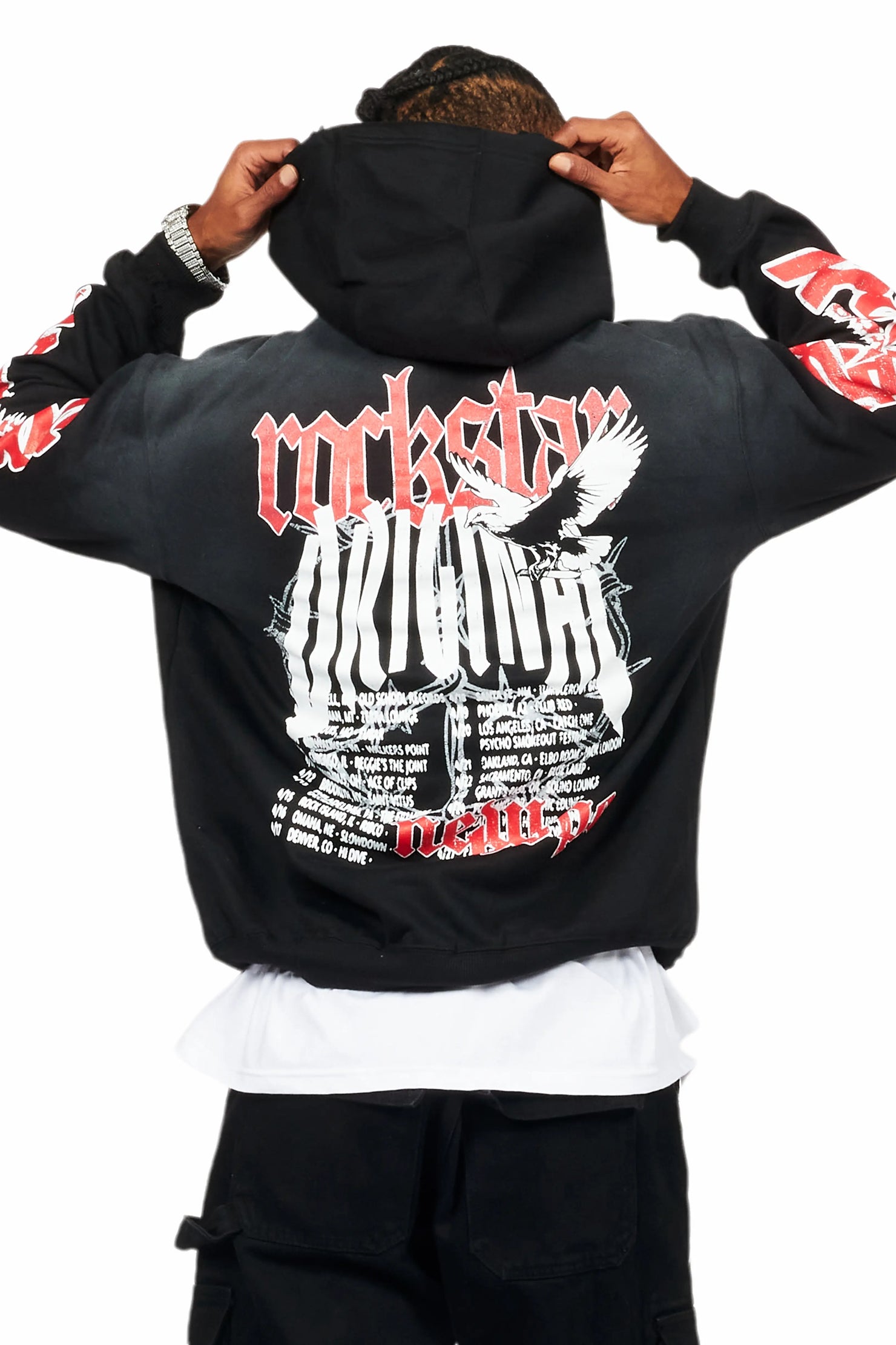 Burial Black Graphic Hoodie