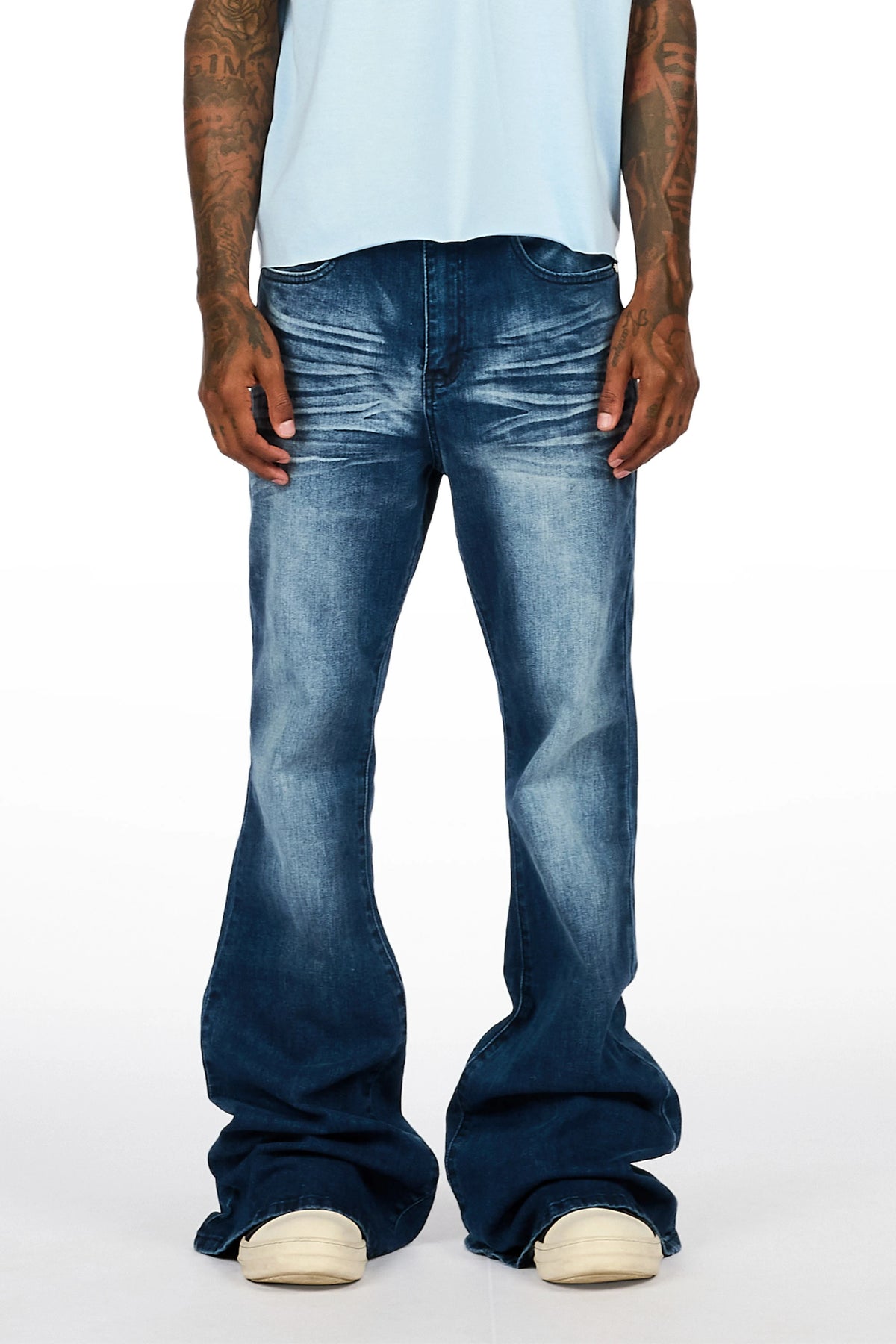 Lykes Dark Blue Super Flare Jeans