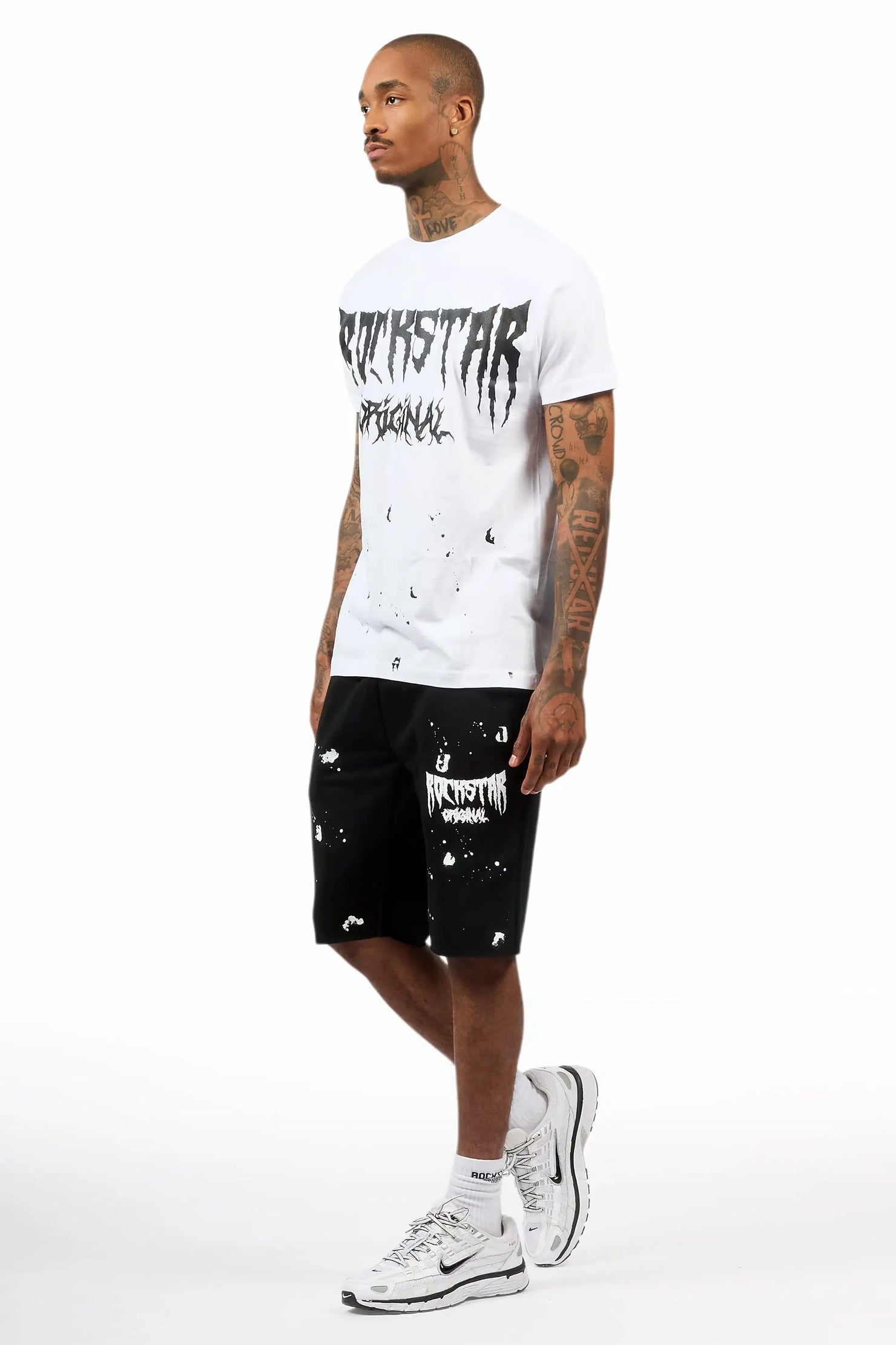Twinkle White/Black T-Shirt/Short Set