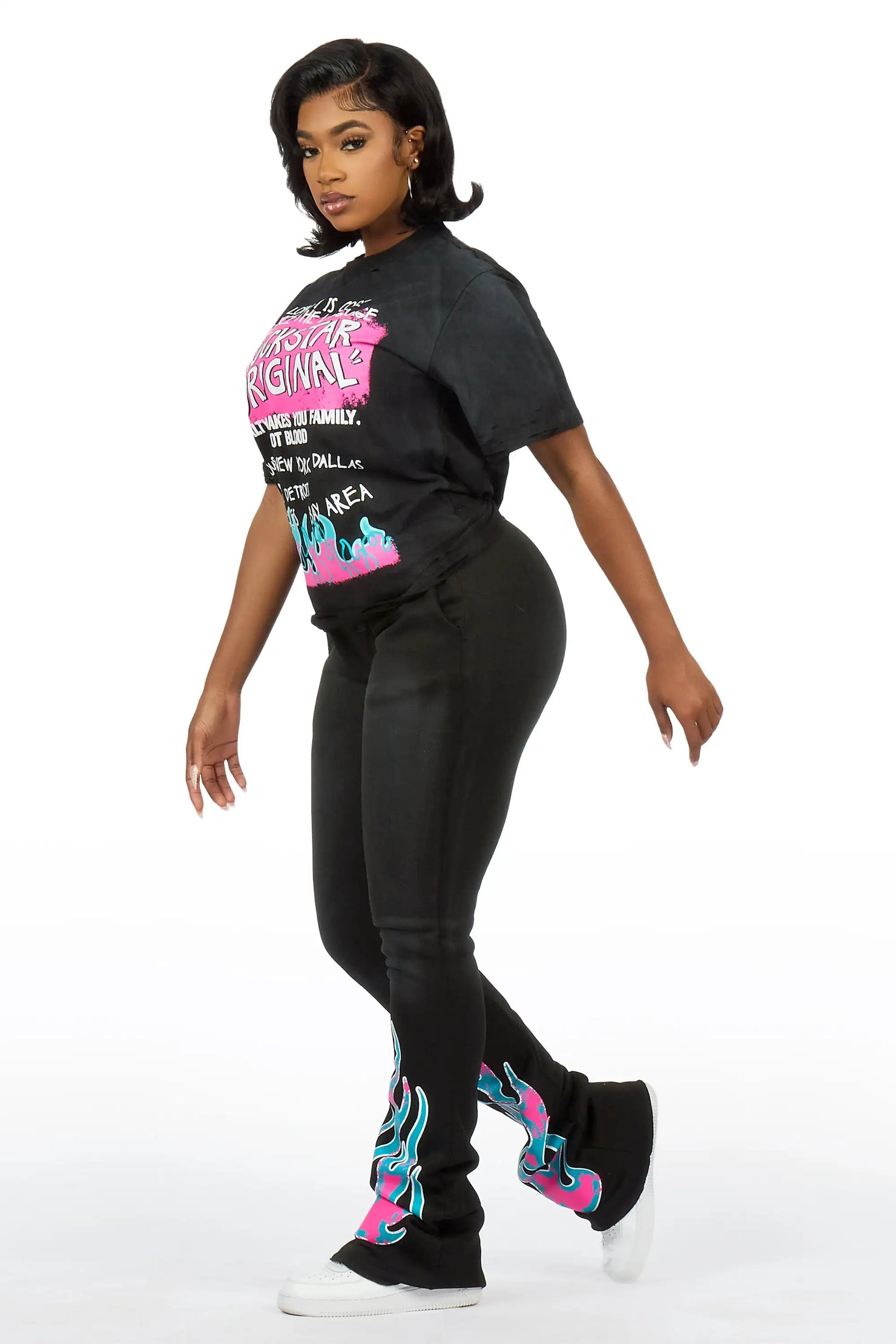 Bridgette Black T-Shirt Trackset