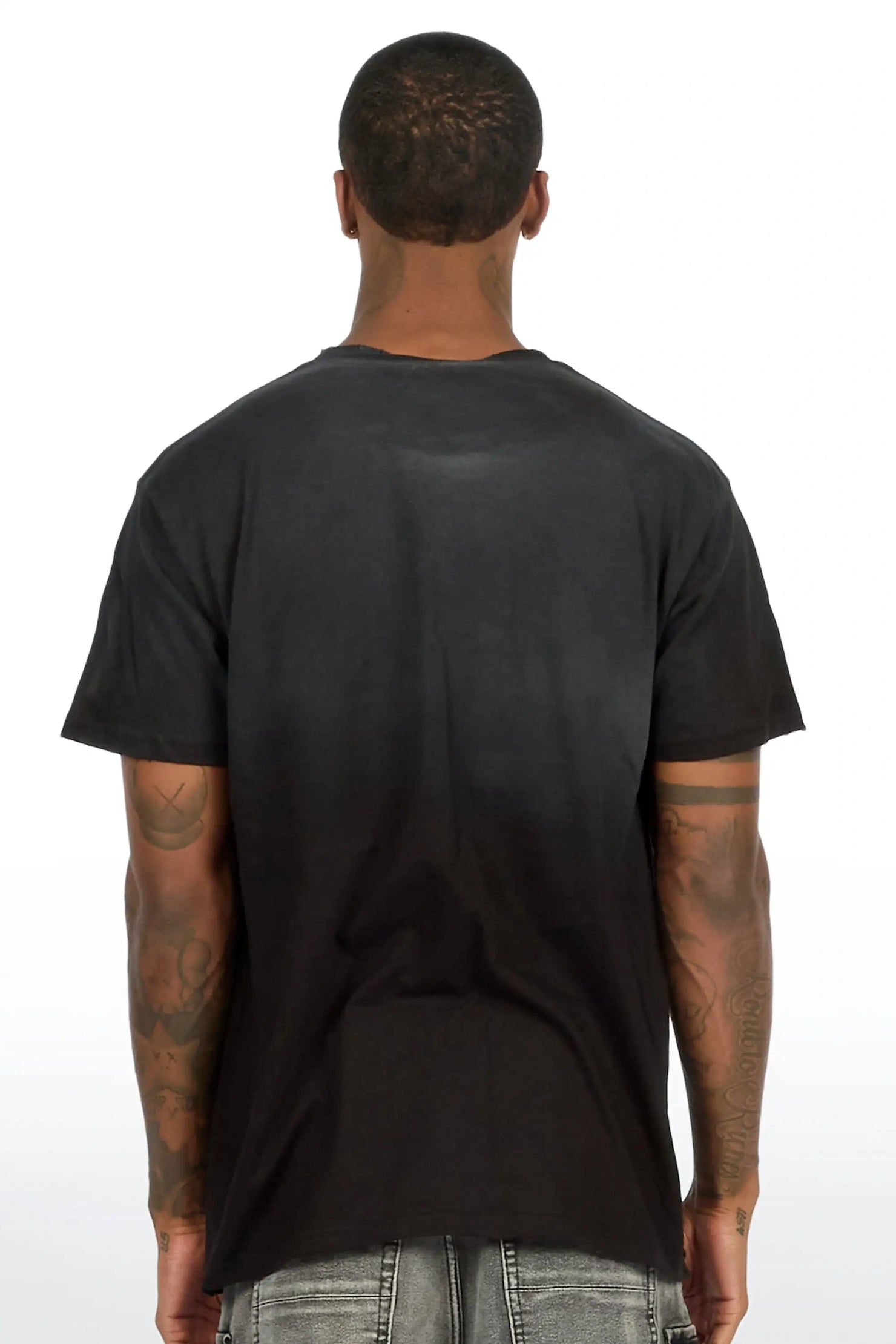 Stovall Black Oversized Graphic T-Shirt