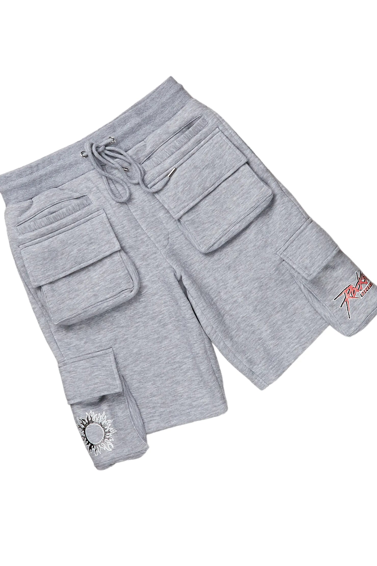 Merci White/Grey T-Shirt Short Set