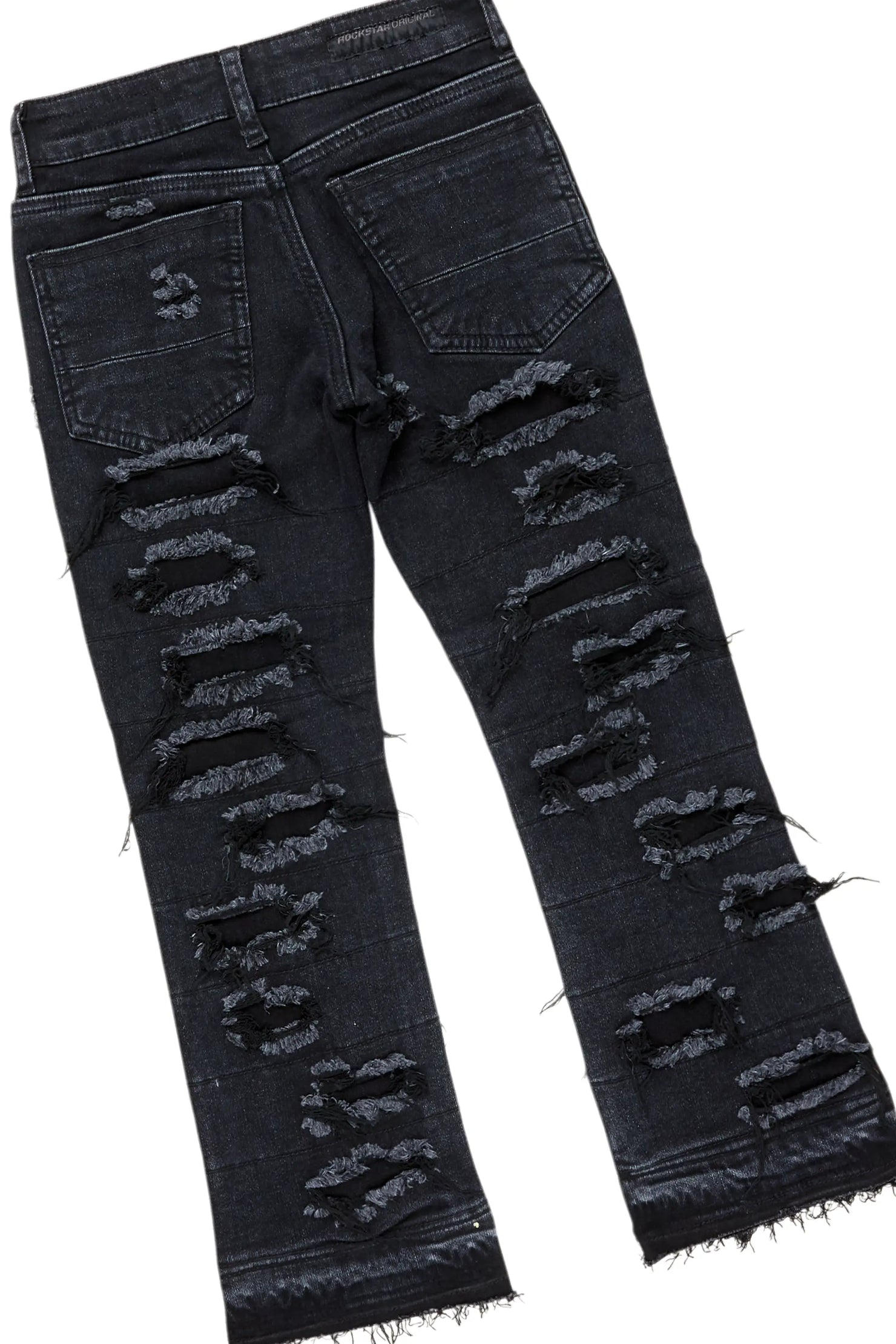 Boys Albus Red Hoodie/Stacked Flare Jean Set