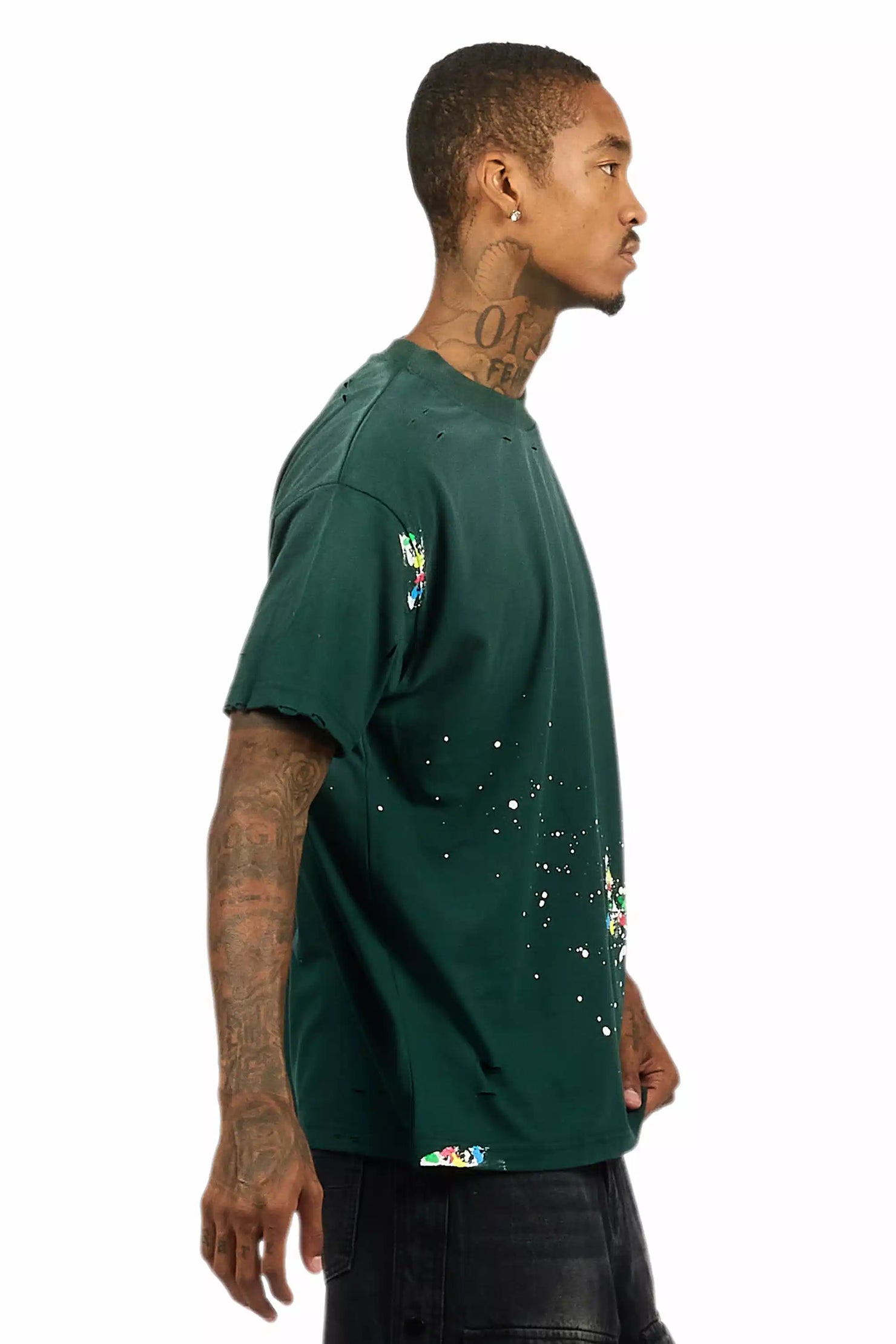 Palmer 2.0 Dark Green Oversized Graphic T-Shirt