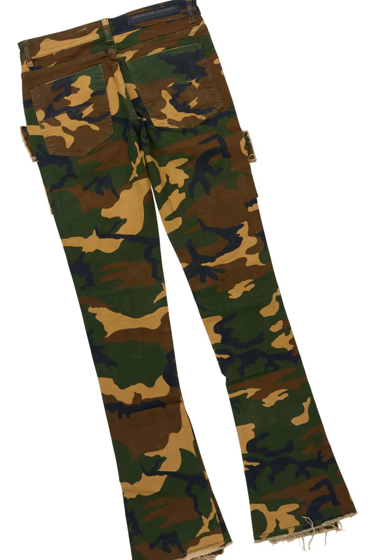 Amos Beige/Camo Windbreaker/Stacked Flare Jean Set