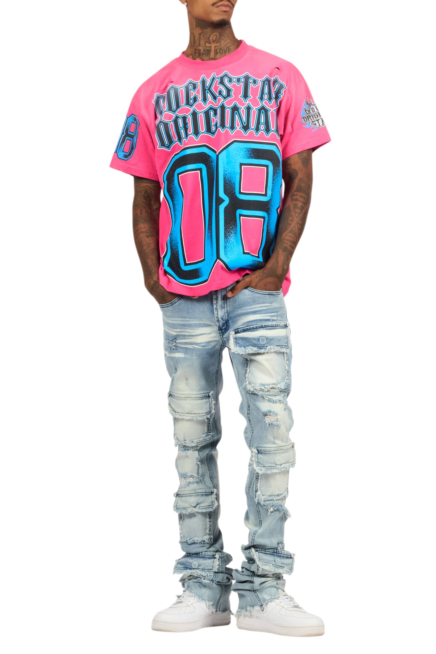 Alim Fushia Oversized Graphic T-Shirt