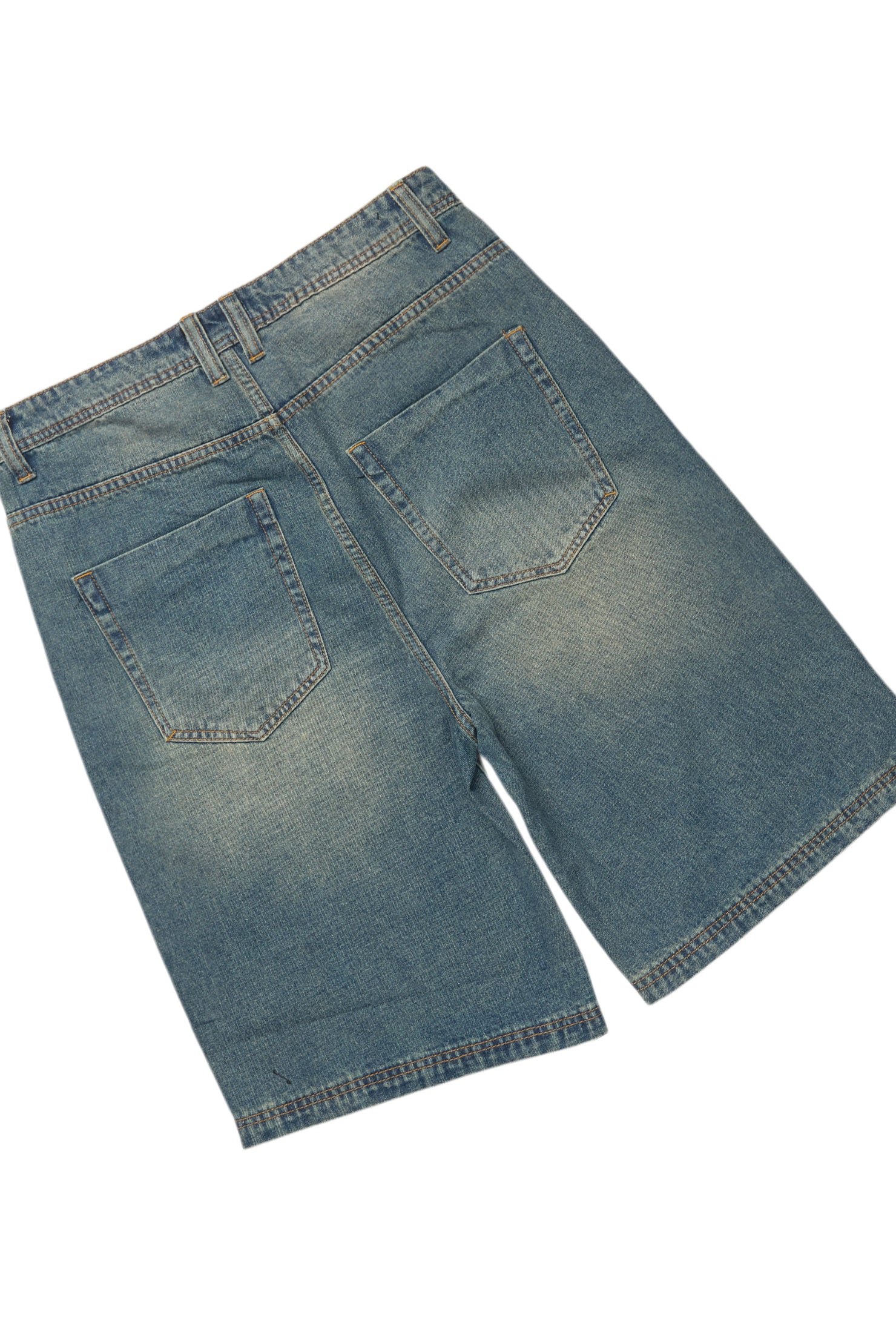 Deiter Heather Grey Muscle Tee/Denim Jort Set