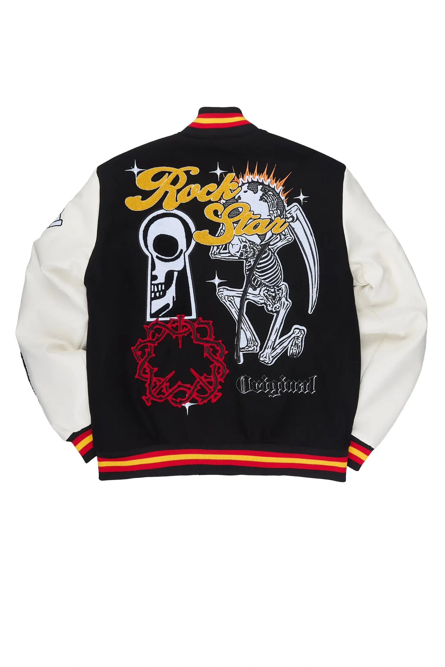 Naizeah Black/Ivory Varsity Jacket