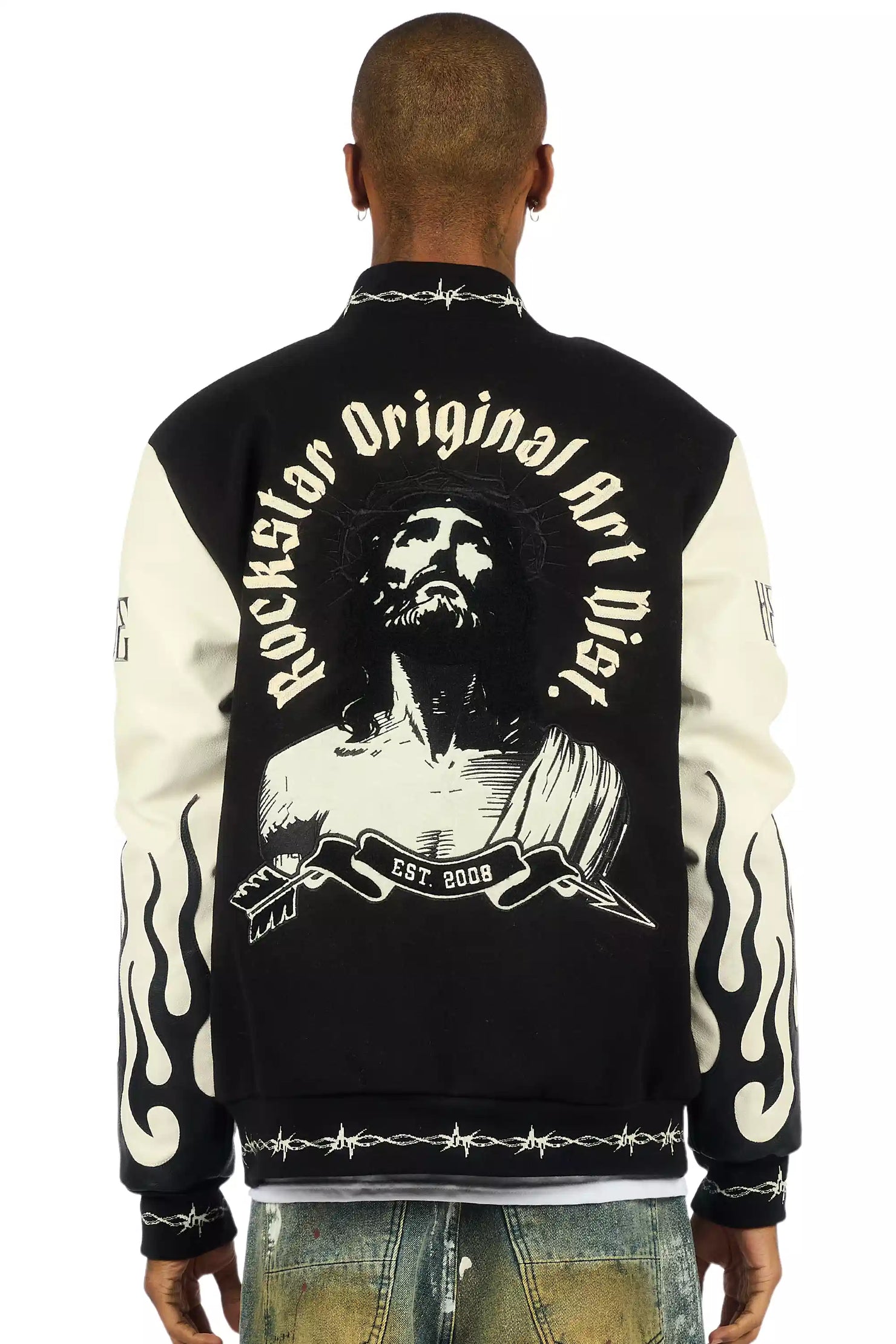 Caelus Black Varsity Jacket