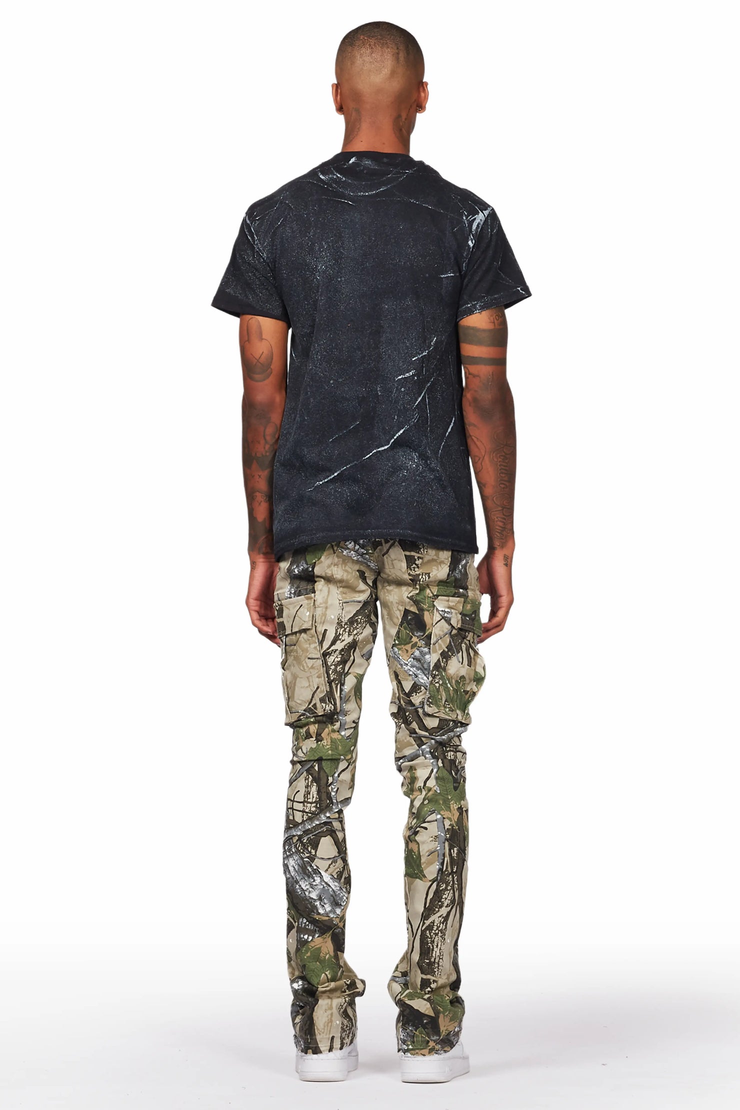 Merrik Tree Camo Stacked Flare Jean