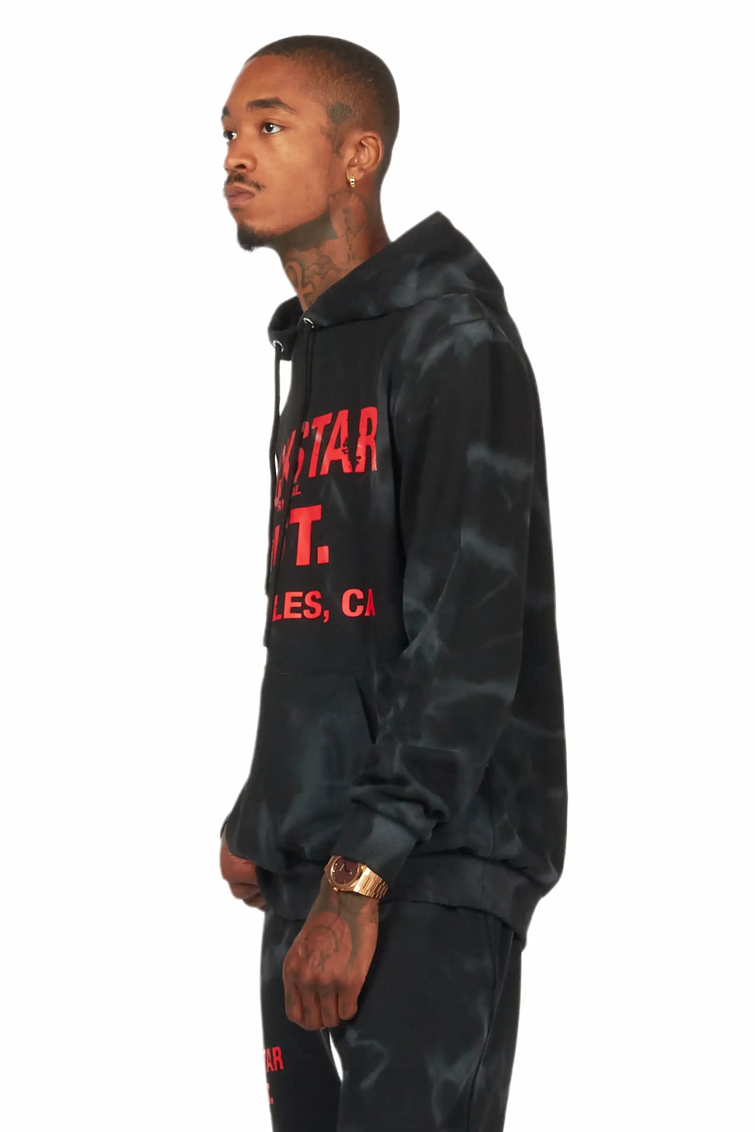 Nelly Black/Red Graphic Hoodie