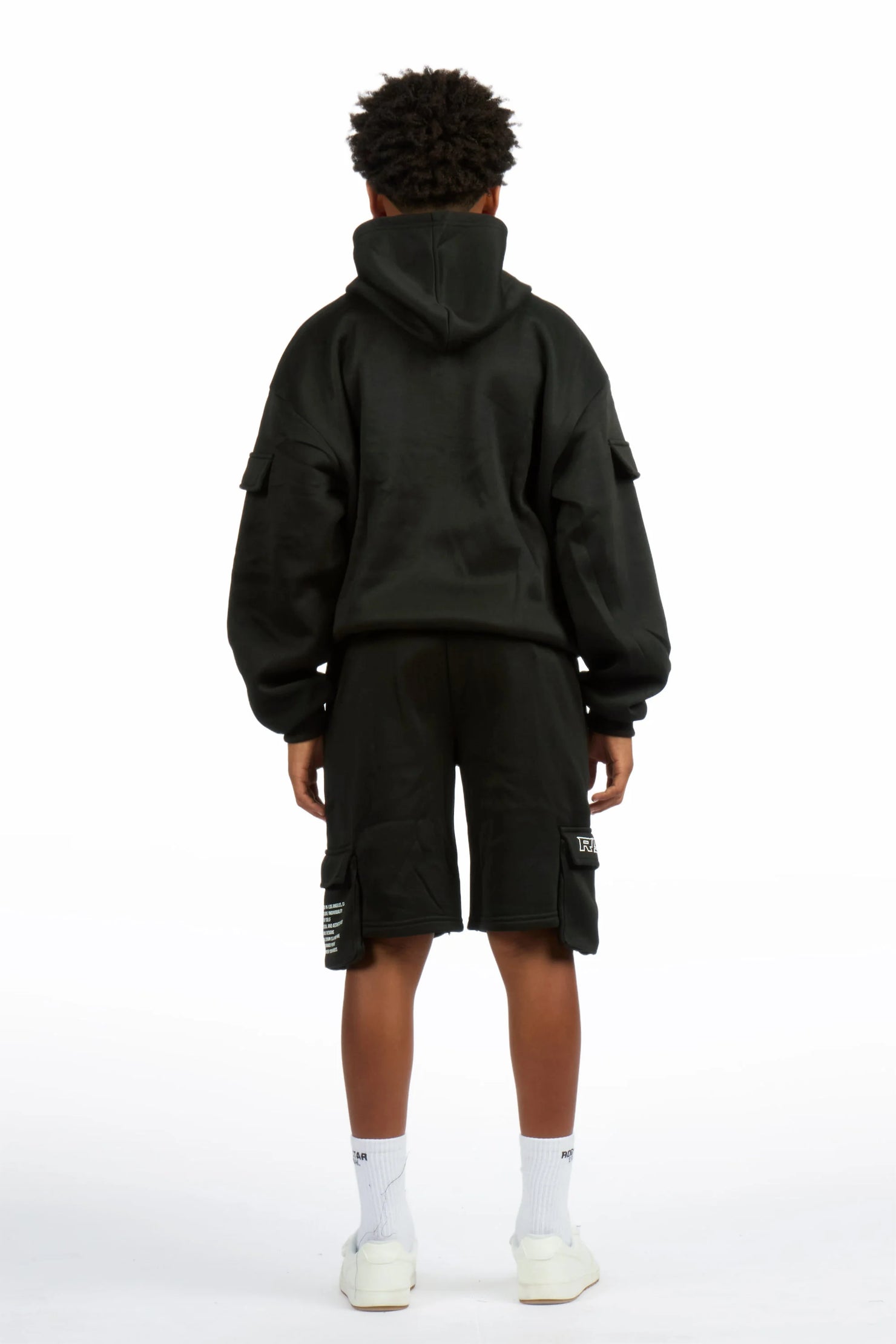 Boys Natan Black Cargo Short Set