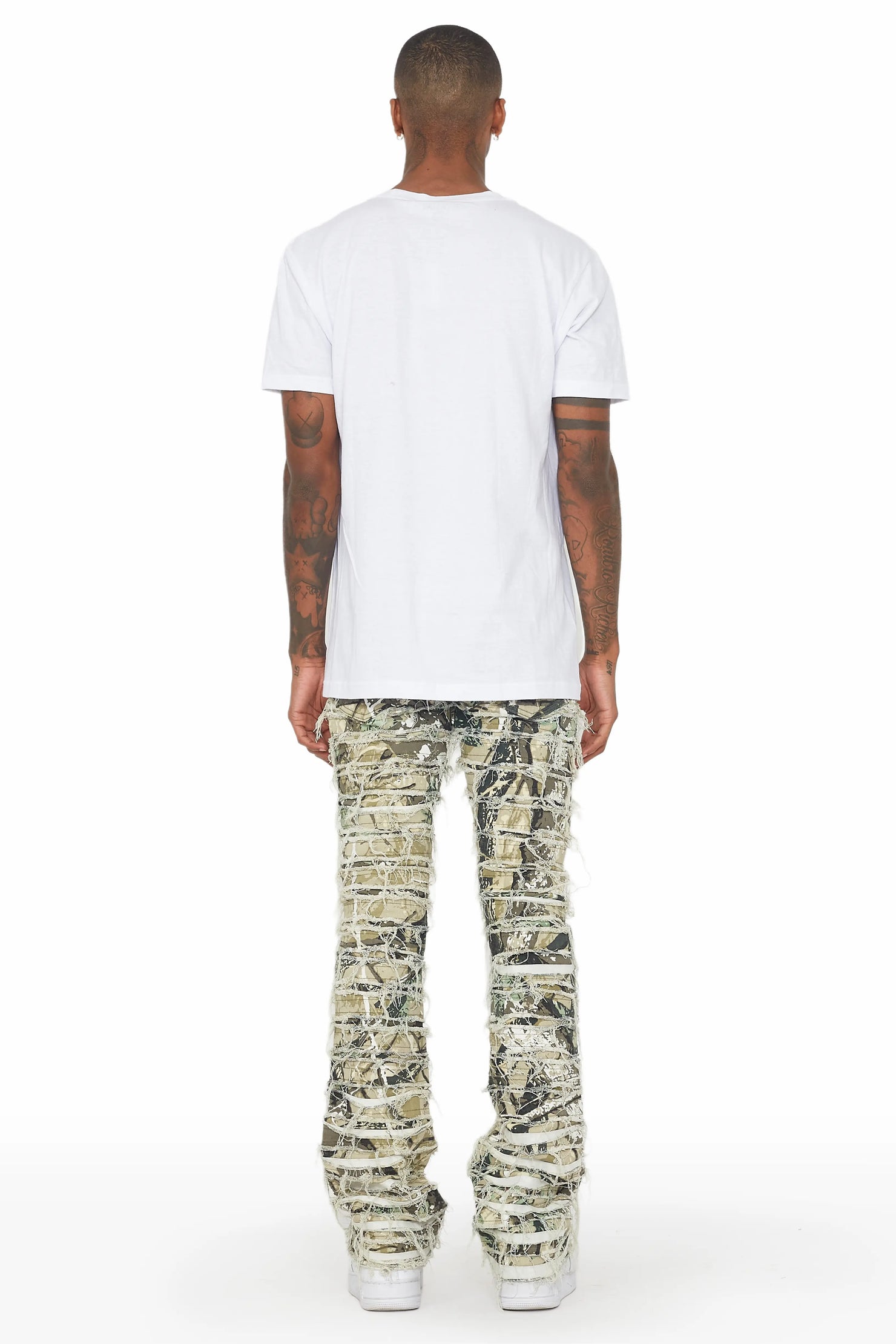 Cassius Tree Camo Stacked Flare Jean