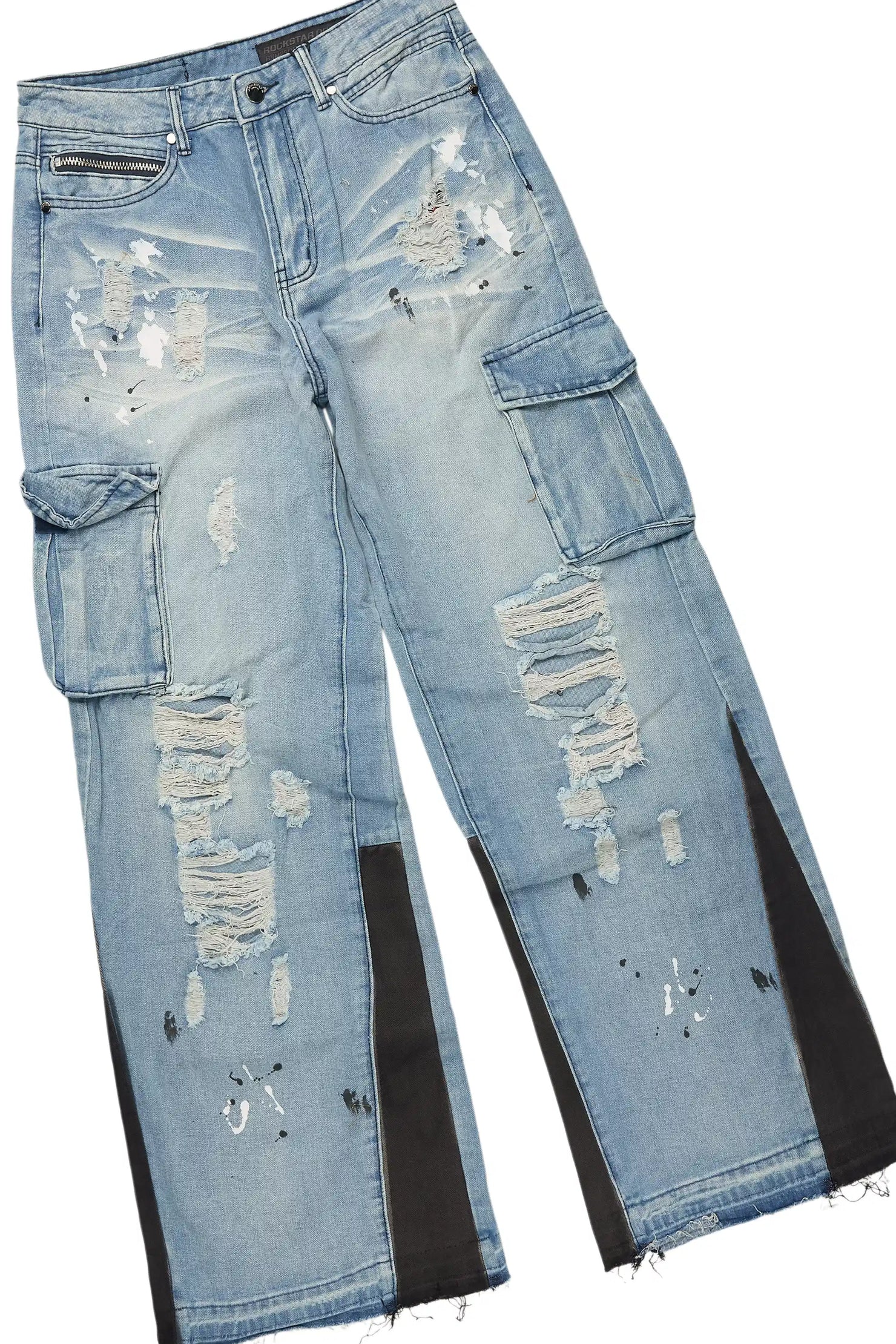 Lake White/Blue T-Shirt/Baggy Fit Jean Set