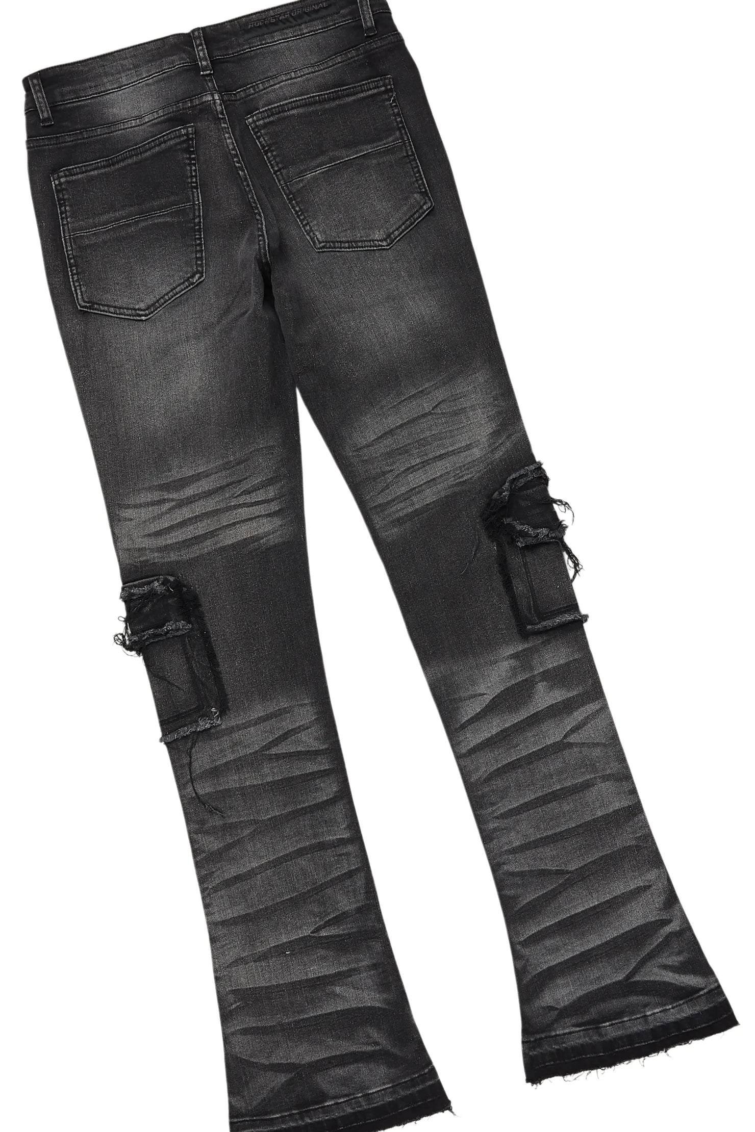 Tally Black Hoodie/Stacked Flare Jean Bundle