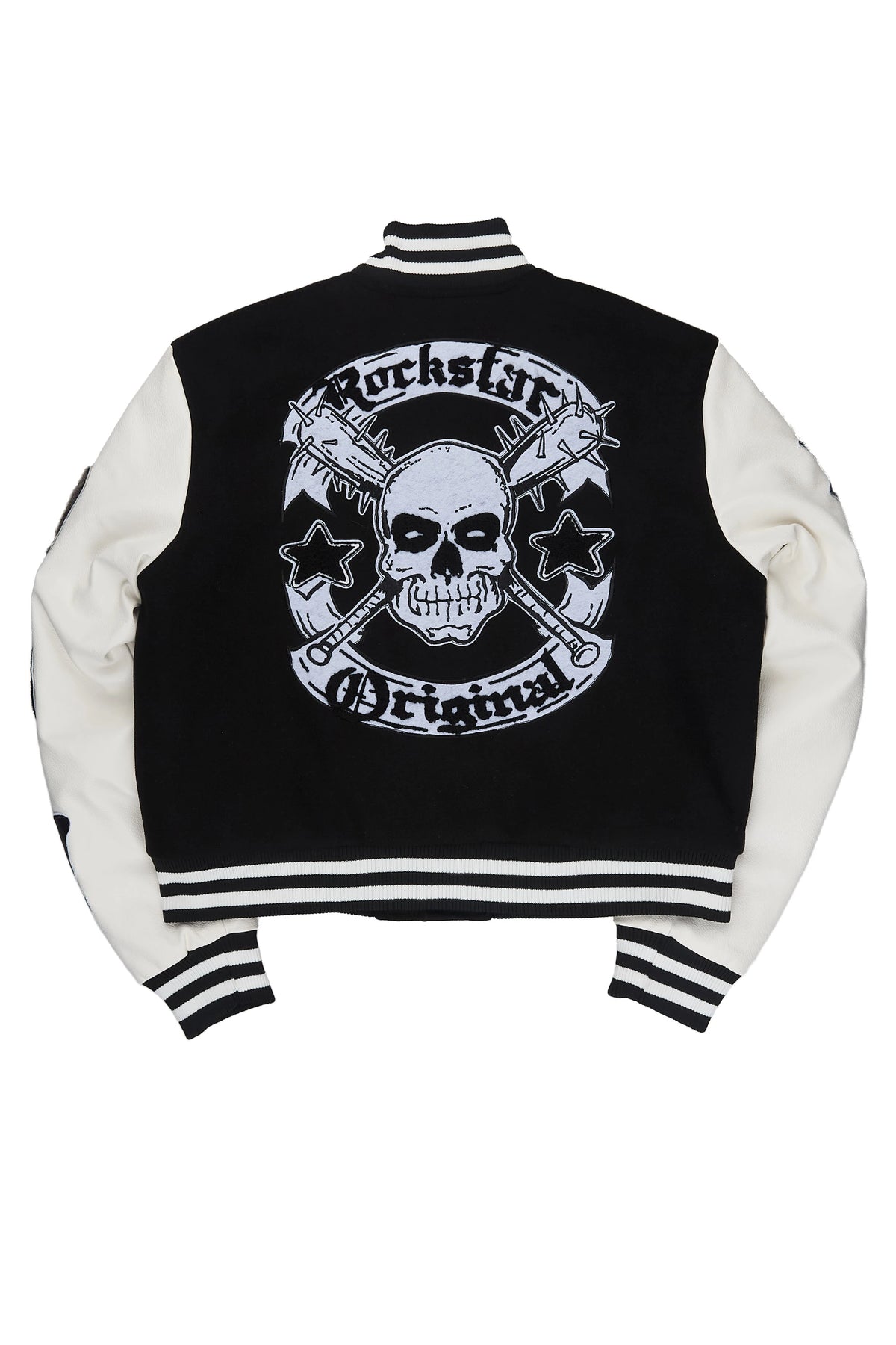 Novella Black/White Oversized Varsity Jacket