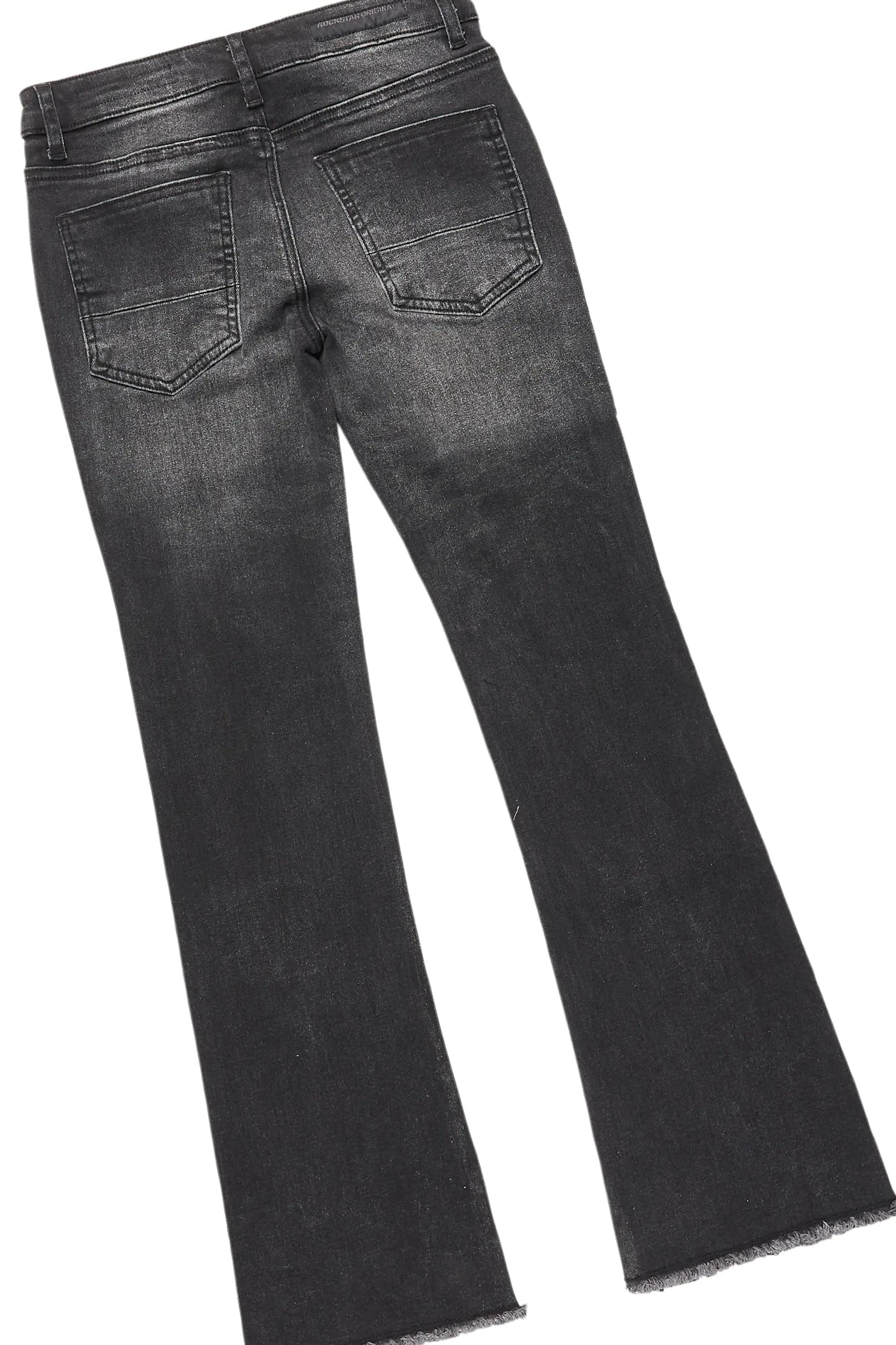 Boys Fields Grey/Black Hoodie/Stacked Flare Jean Set