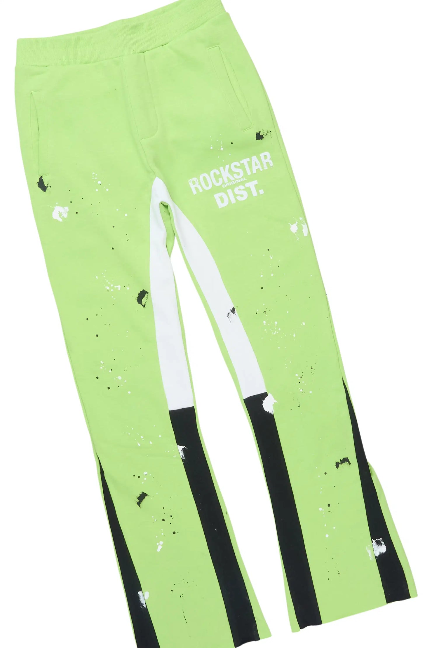 Boys Scottie Neon Green Stacked Flare Track Set