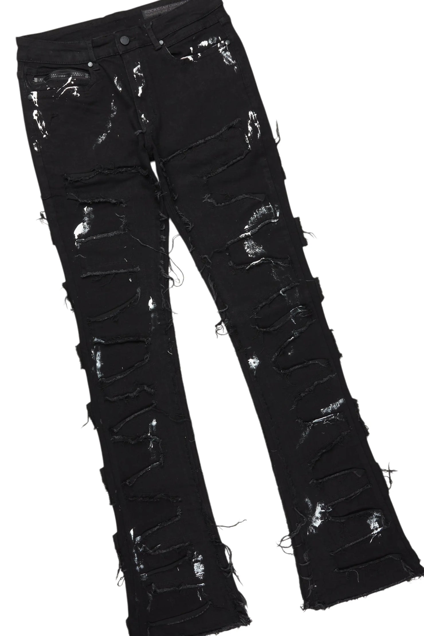 Bernhard Black Knit Sweater/Stacked Flare Jean Bundle