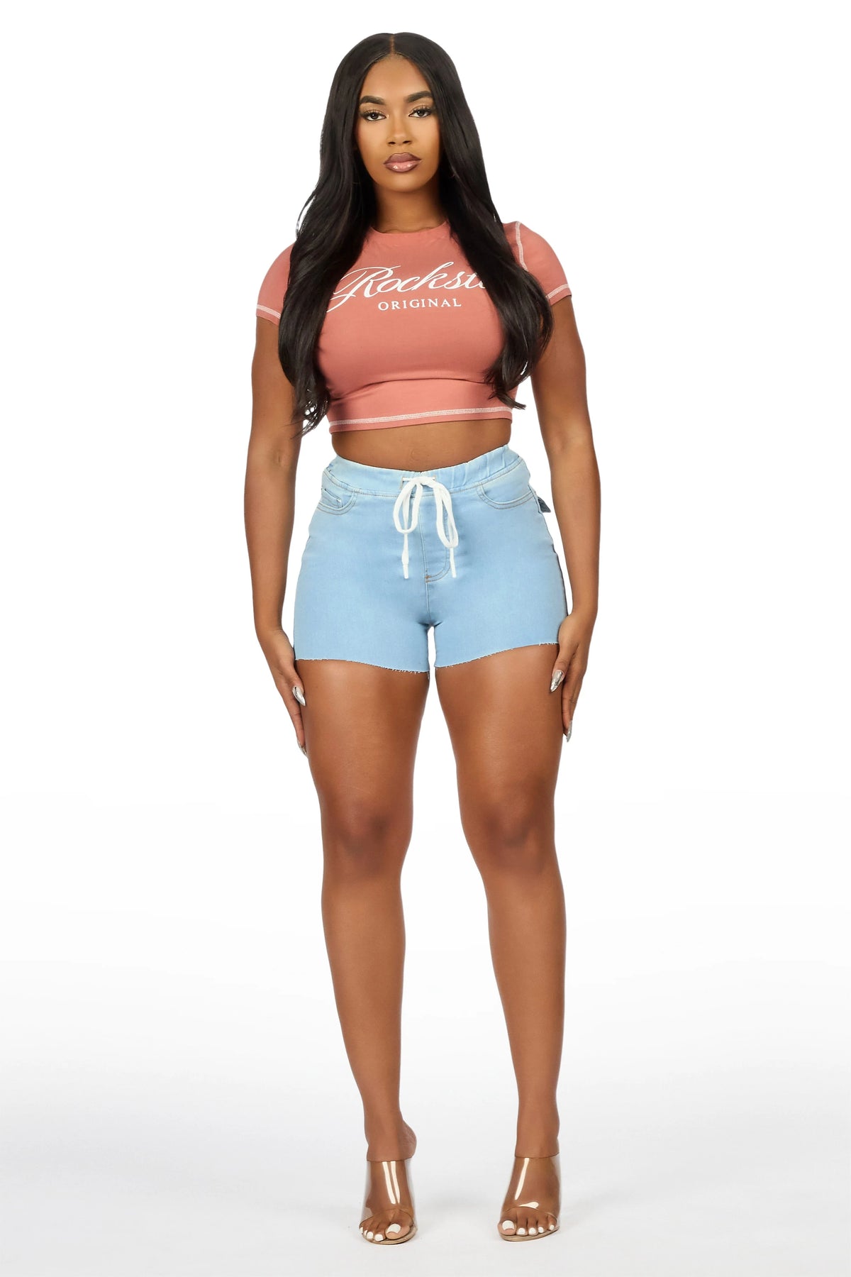 Jemoria Light Wash Denim Short