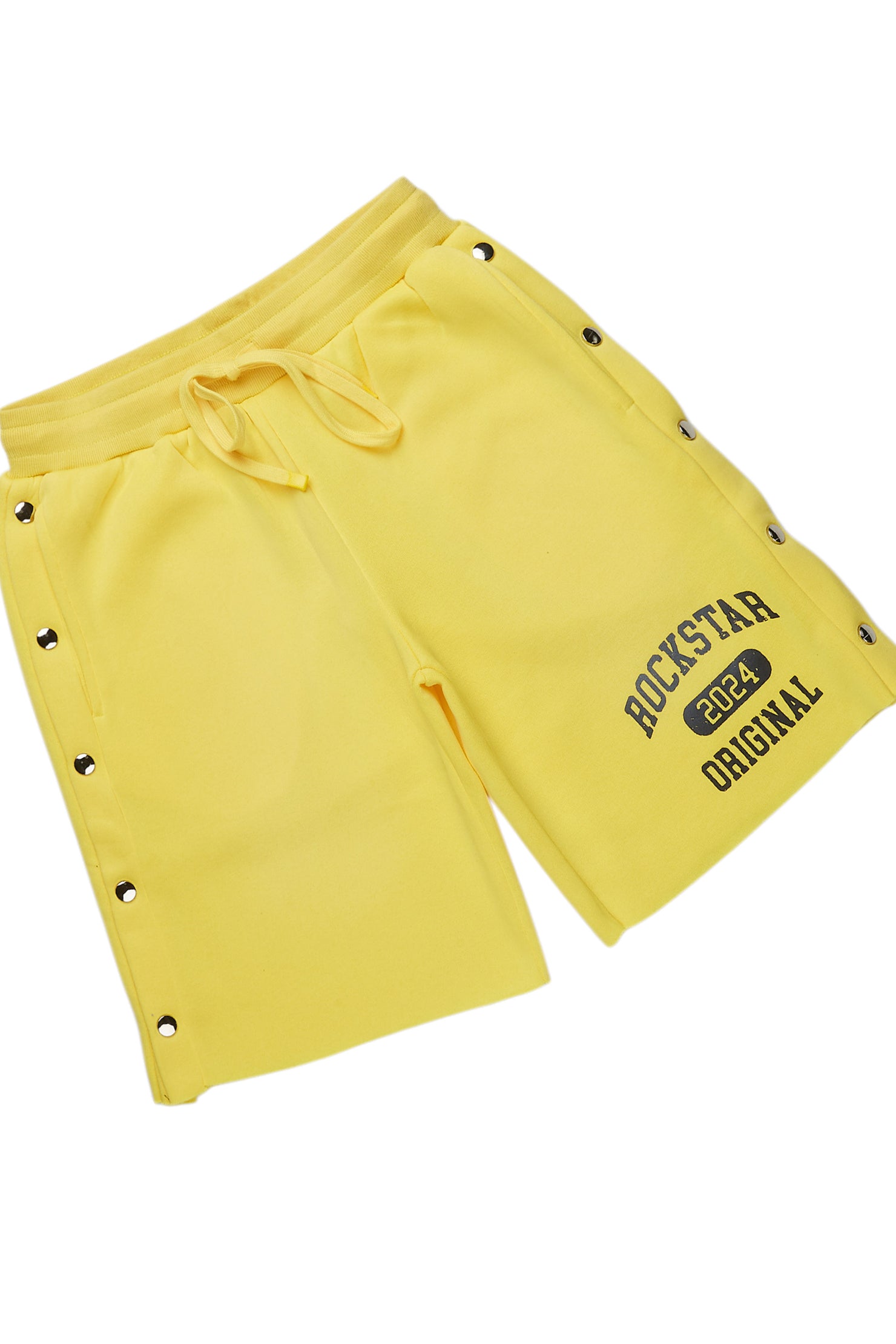 Lionela Yellow T-Shirt Snap Short Set