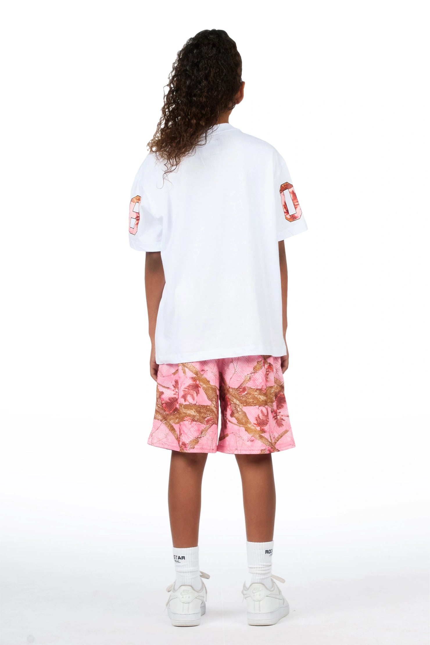 Girls Nikya White T-Shirt Short Set