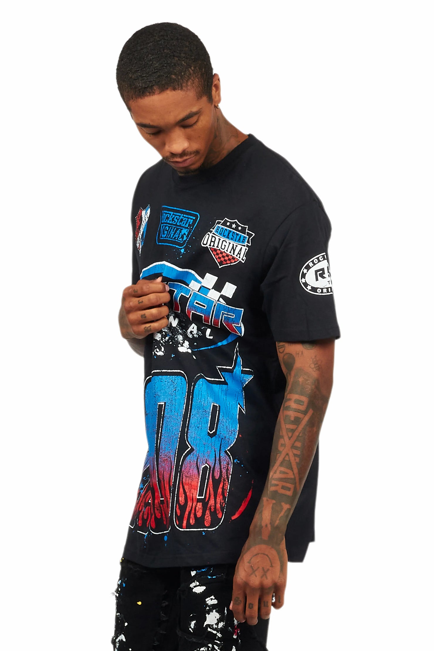 Amos Black/Multi Graphic T-Shirt