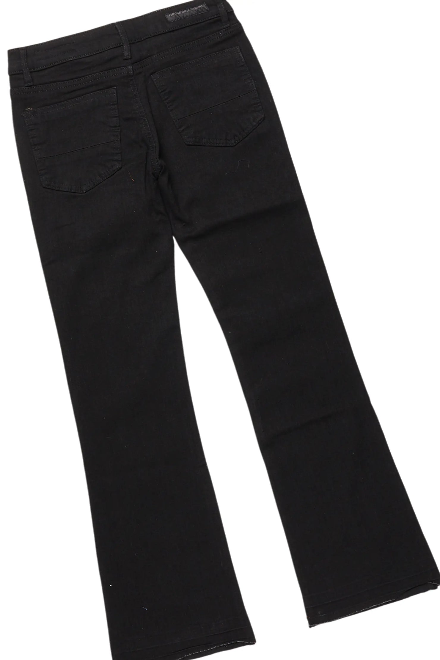 Boys Wizzurd Black Hoodie/Stacked Flare Jean Set