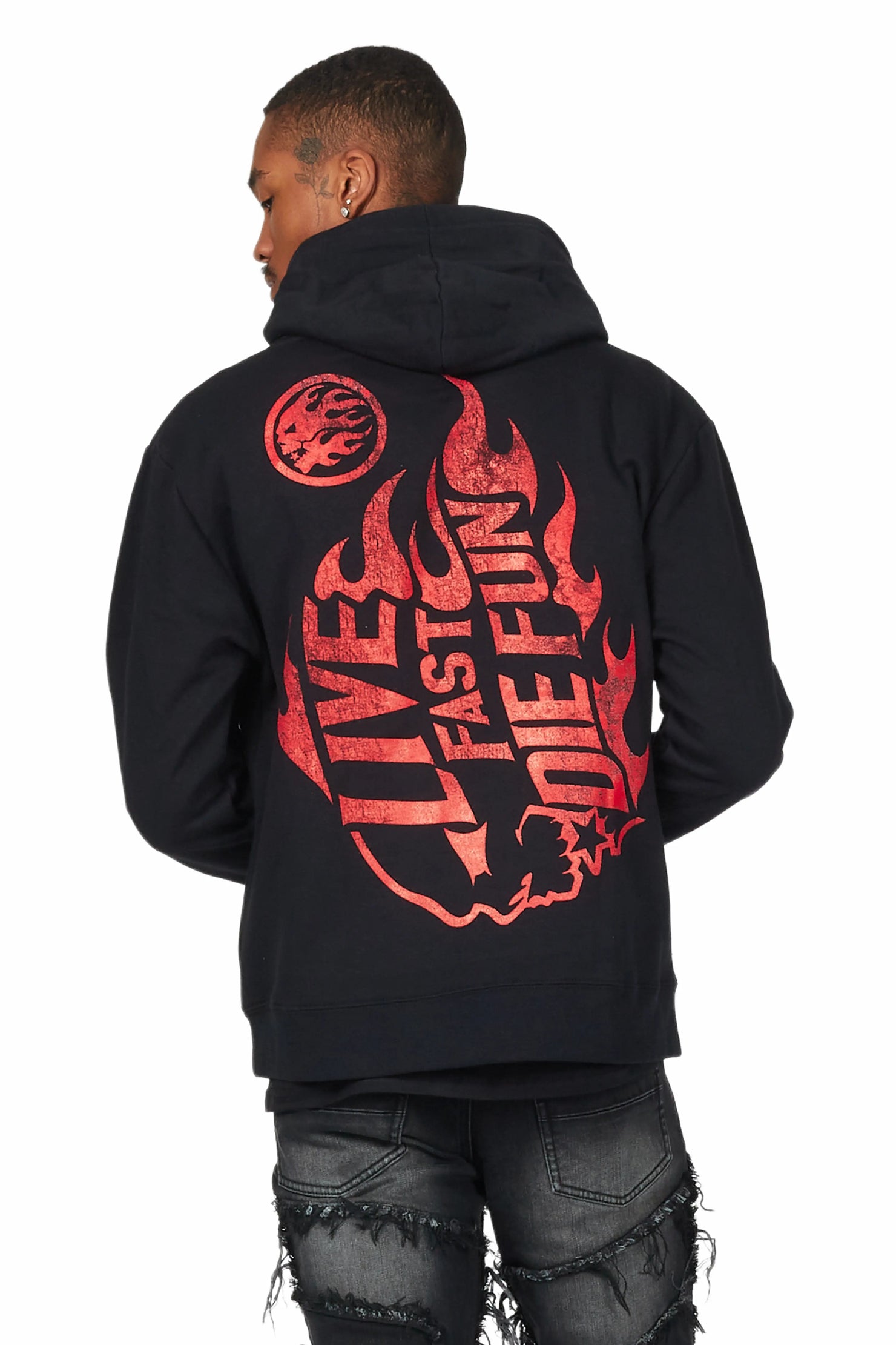 Station Black Graphic Hoodie